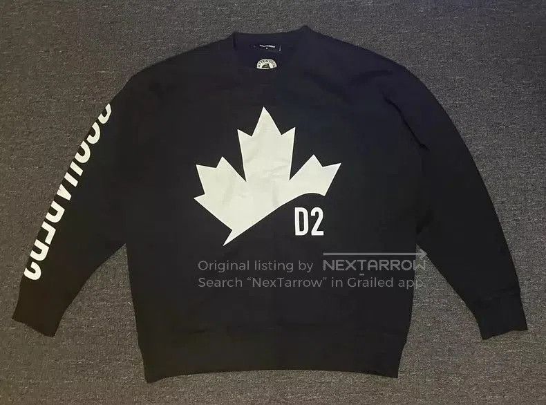 Dsquared2 Dsquared2 Oversize Black Maple Leaf Sweatshirt. Size US S / EU 44-46 / 1 - 3 Thumbnail
