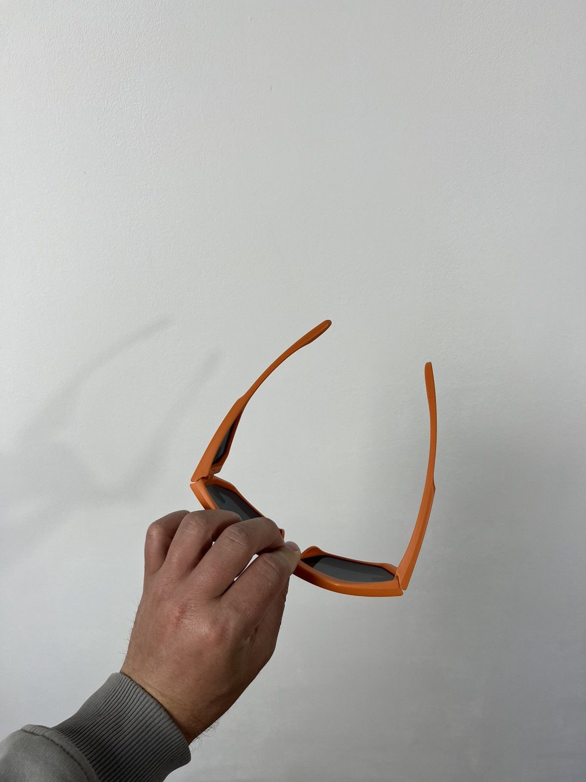 Japanese Brand × Vintage Y2K Futuristic Techwear Orange Shield Sunglasses Black Lens Size ONE SIZE - 9 Thumbnail