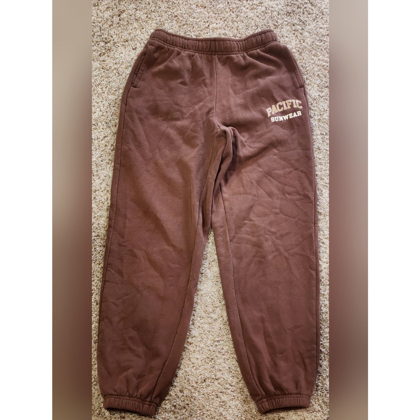 Pacsun PacSun Brown Jogger Sweatpants with Logo XSmall Size 26" / US 2 / IT 38 - 2 Thumbnail