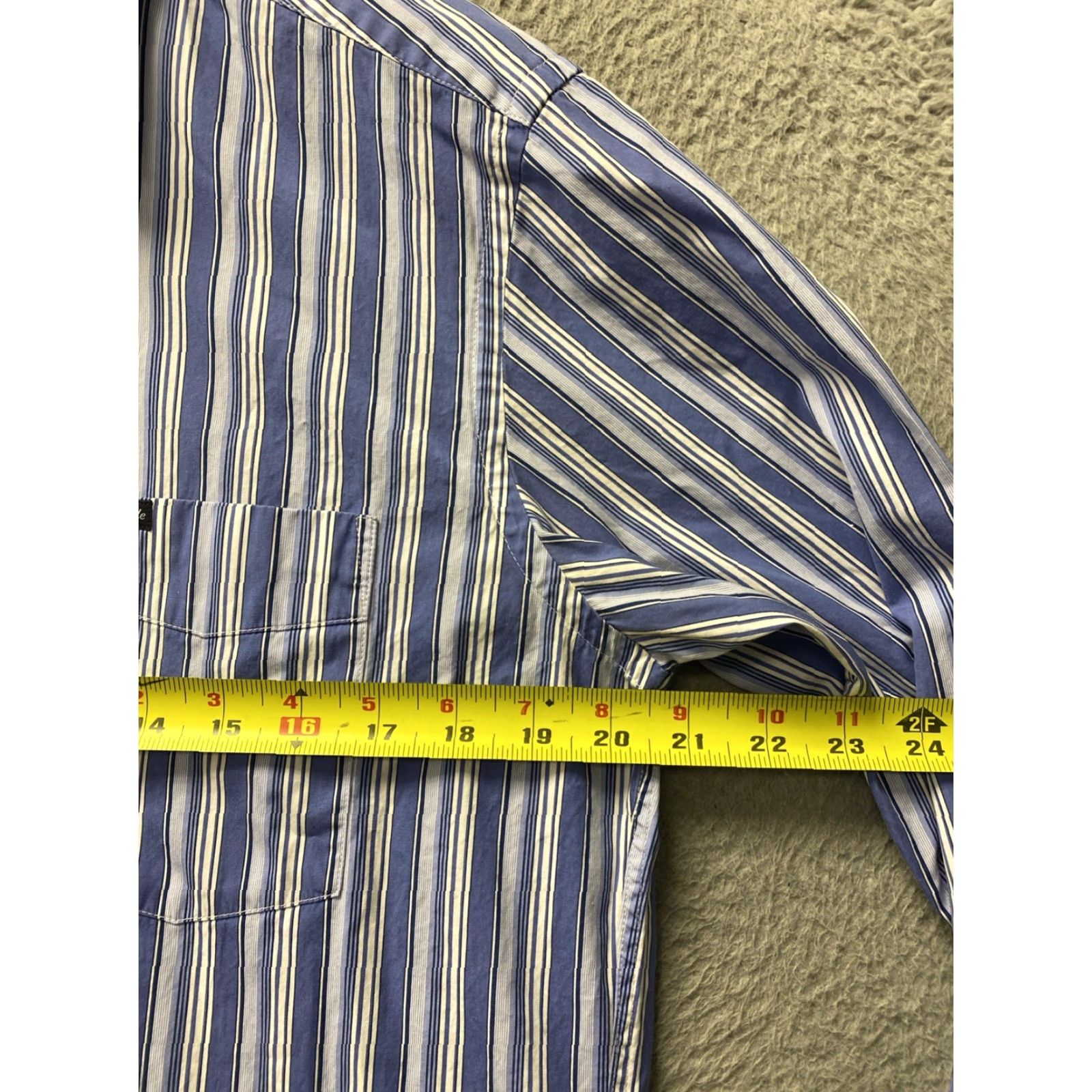Faconnable VINTAGE Faconnable Button Shirt Men’s M Blue White Striped Long Sleeve Casual /162-7 Size US M / EU 48-50 / 2 - 6 Thumbnail