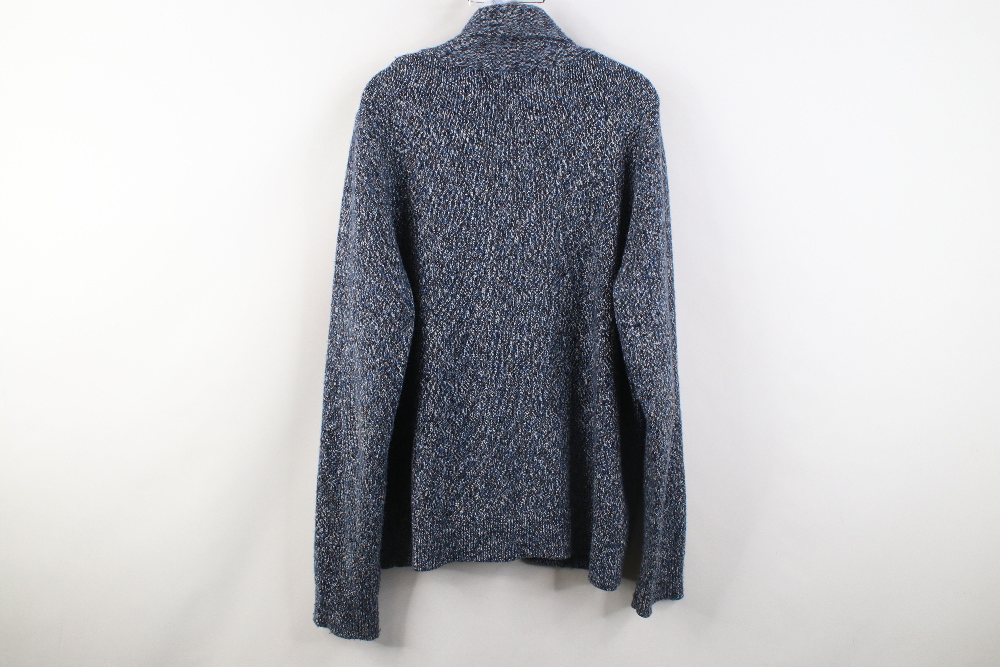 Express Express Fleck Wool Blend Knit Shawl Cardigan Sweater Blue Size US L / EU 52-54 / 3 - 9 Thumbnail