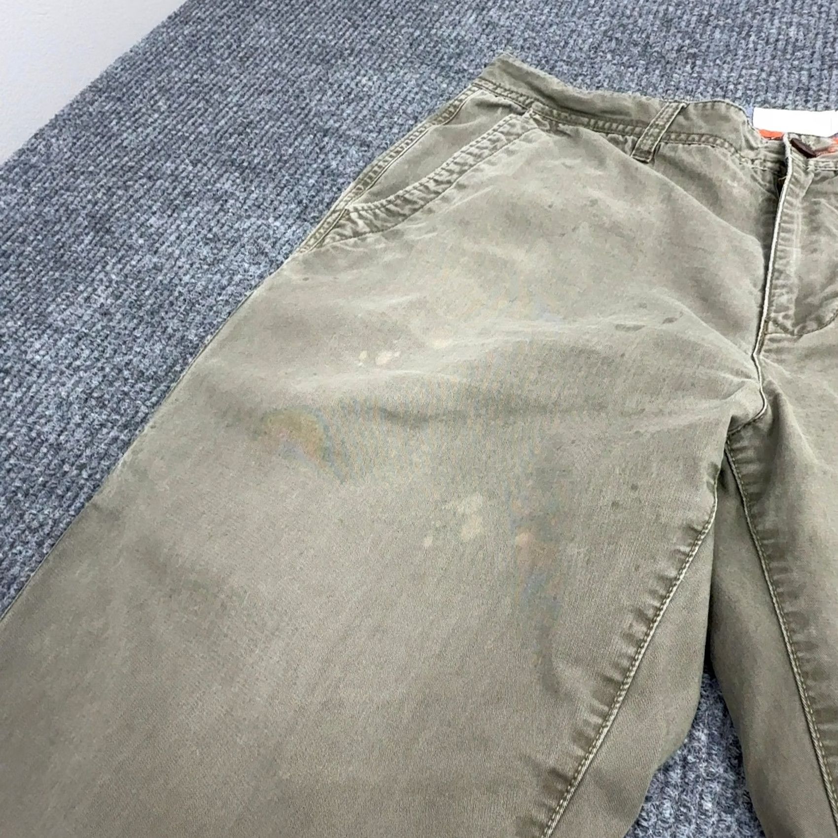 Weatherproof Weatherproof Pants Mens 34 Green Cotton Chino Workwear Casual Distressed Style Size US 35 - 3 Thumbnail