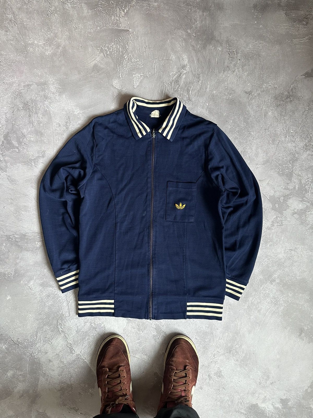 Adidas 80s Adidas Track Jacket Retro Blue Vintage | Grailed