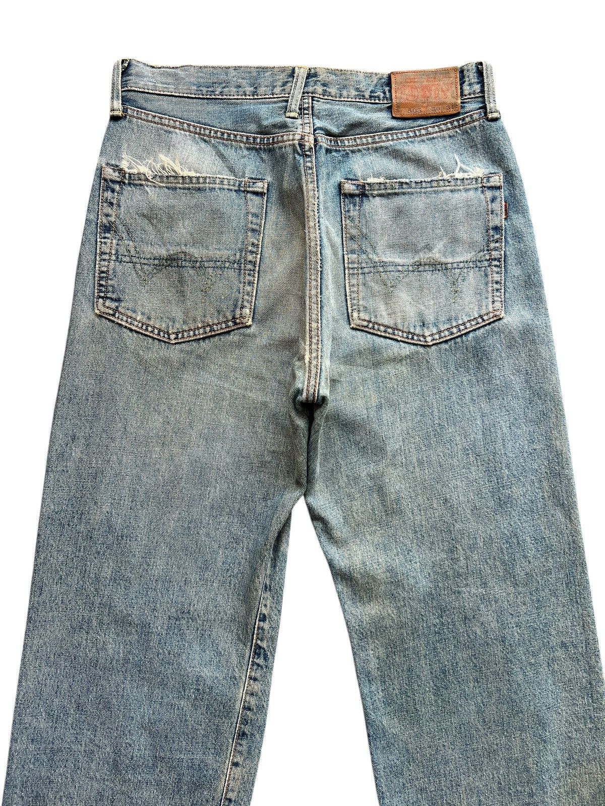 Edwin Vintage Edwin 505 Selvedge Distressed Denim Jeans 31x33 Size US 31 - 5 Thumbnail