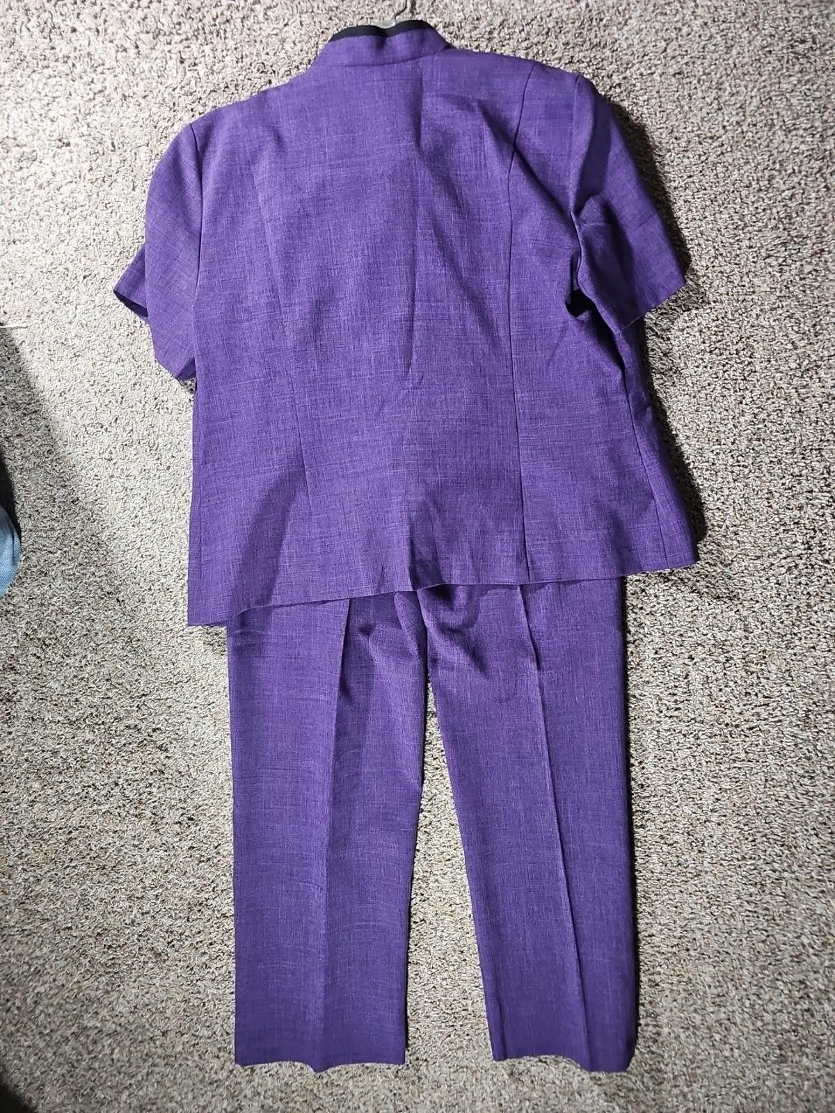 Other Sag Harbor Dress Purple Pant Suit 3 Piece Sz 16 Size XXL / US 16-18 / IT 52-54 - 3 Thumbnail