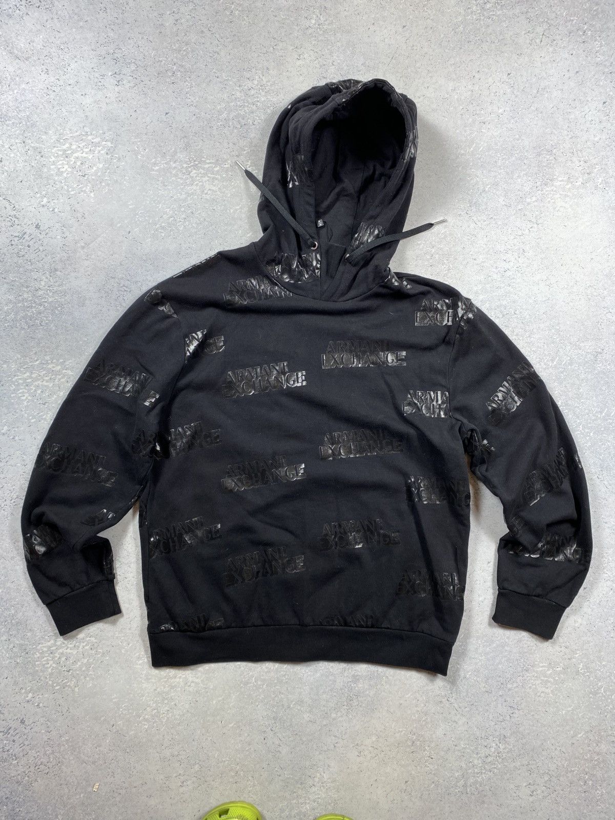 Armani Exchange Black hoodie - Armani Exchange model with embossed logo Size US M / EU 48-50 / 2 - 1 Thumbnail