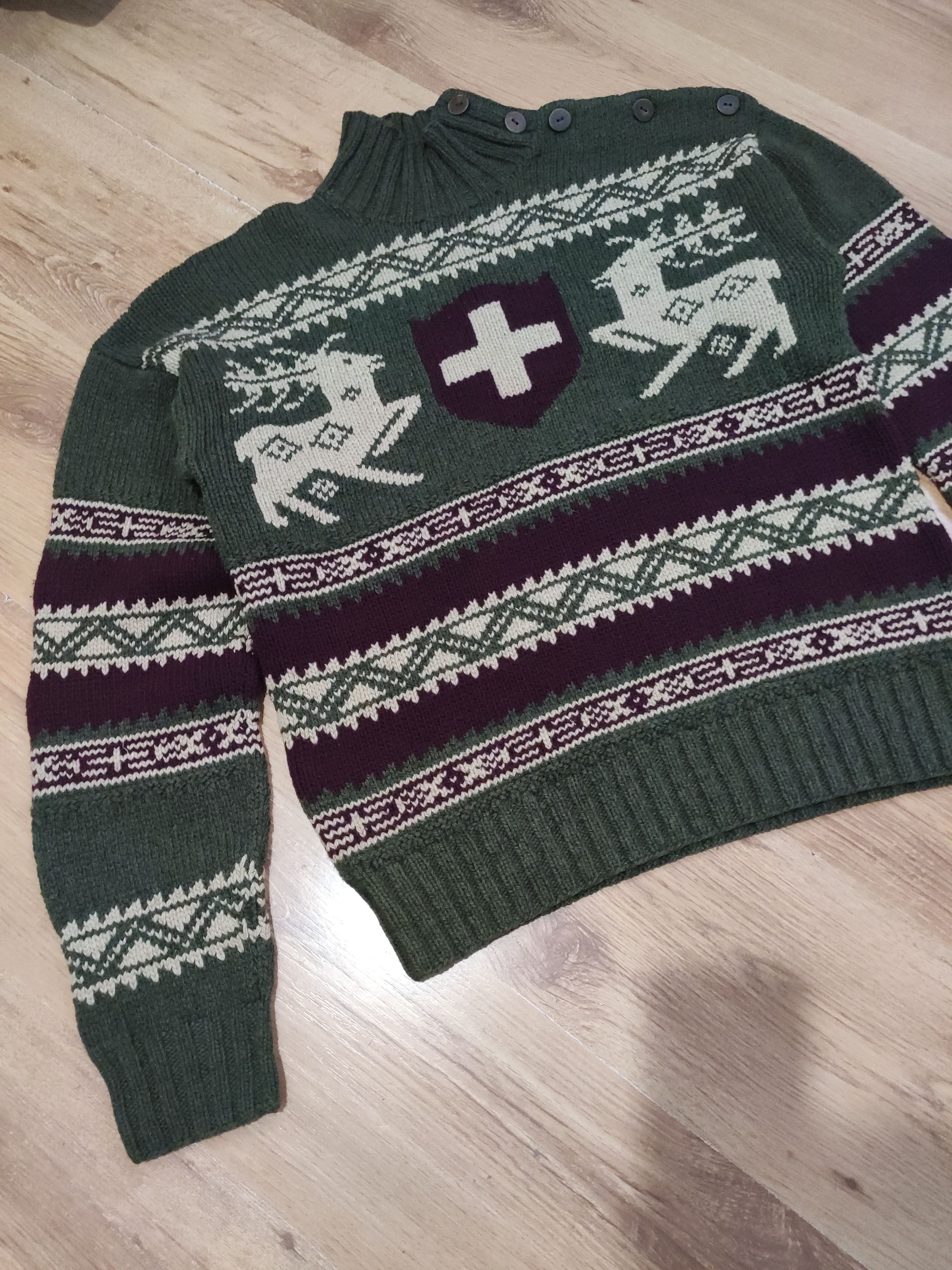 Polo Ralph Lauren × Vintage Men's vintage Polo Ralph Lauren wool hand knit sweater M Size US M / EU 48-50 / 2 - 3 Thumbnail