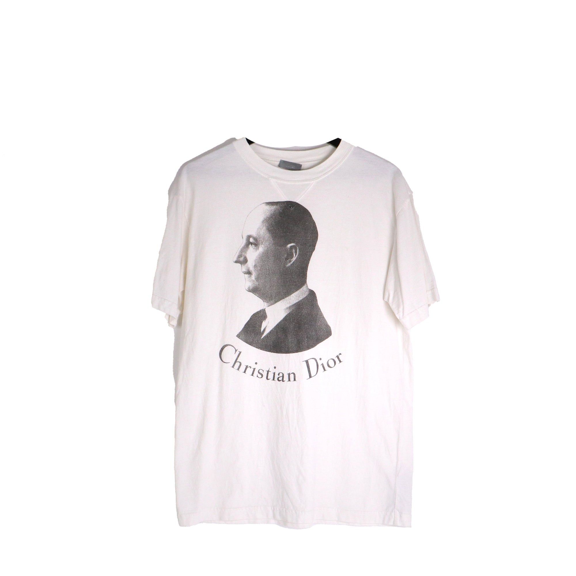 Dior DIOR - Dior white cotton t-shirt (S) Size S / US 4 / IT 40 - 1 Thumbnail