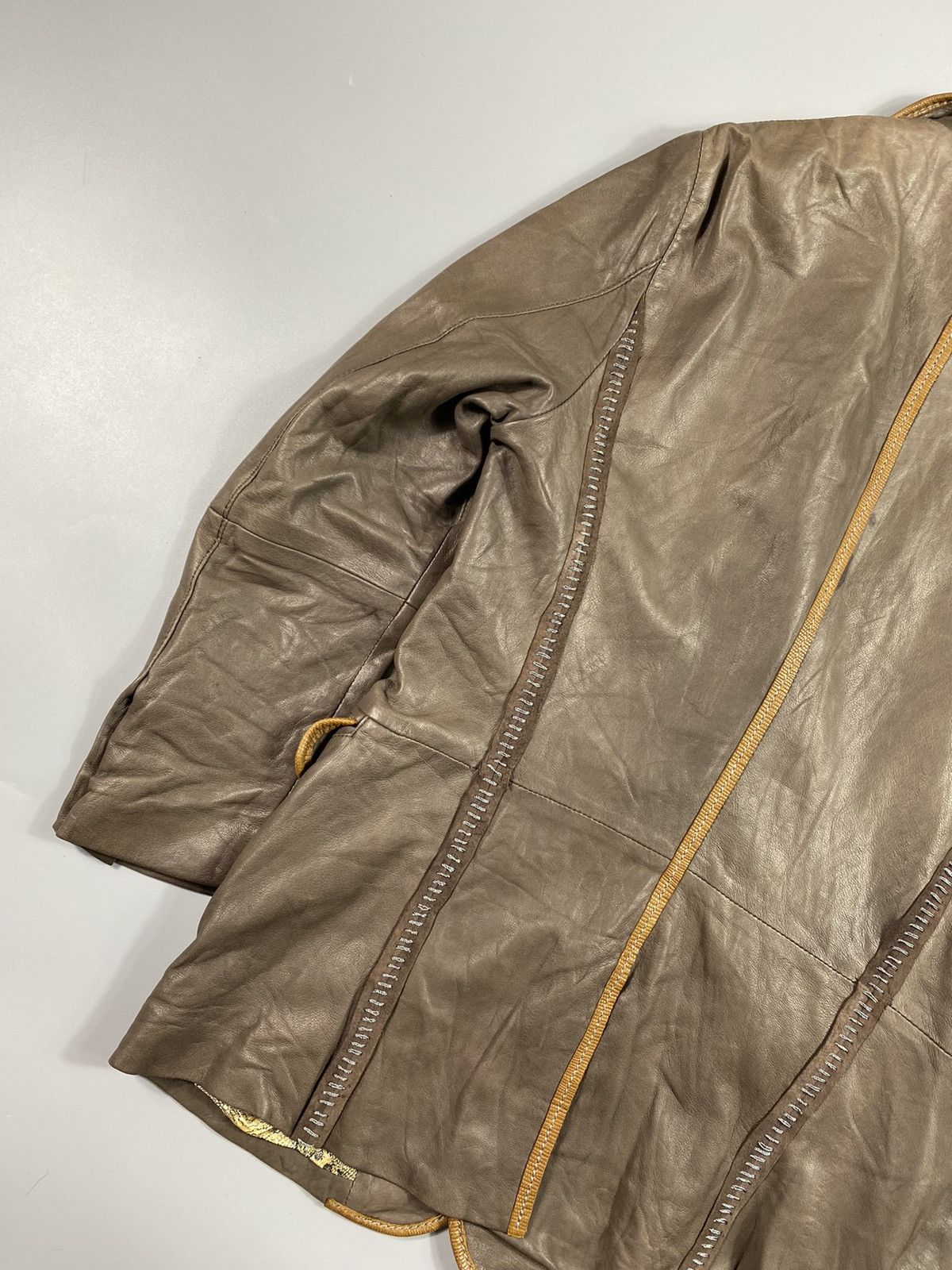 Just Cavalli × Roberto Cavalli Archive! Deconstructed Leather Blazer Jacket Size US S / EU 44-46 / 1 - 13 Thumbnail