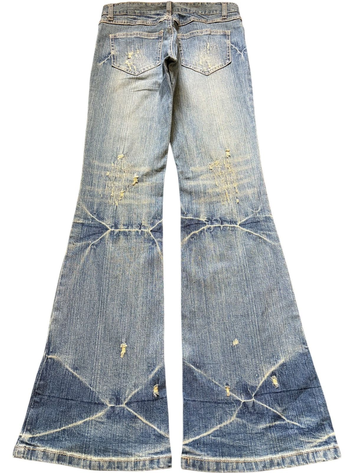 Diesel Vintage Copper Smith Distress Low Rise Flare Jeans Size 26" / US 2 / IT 38 - 2 Thumbnail