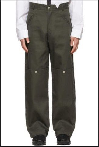 image of Spencer Badu Green Cotton Cargo, Men's (Size 32)