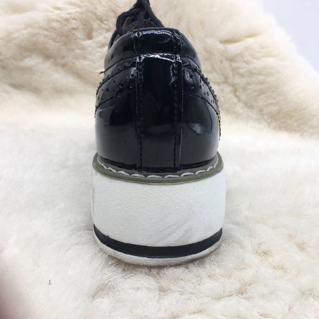 Vintage Women’s Black Patent Wingtip Oxford Shoes Casual Workwear Travel US 9.5 EU 41 Size XS / US 0-2 / IT 36-38 - 4 Thumbnail