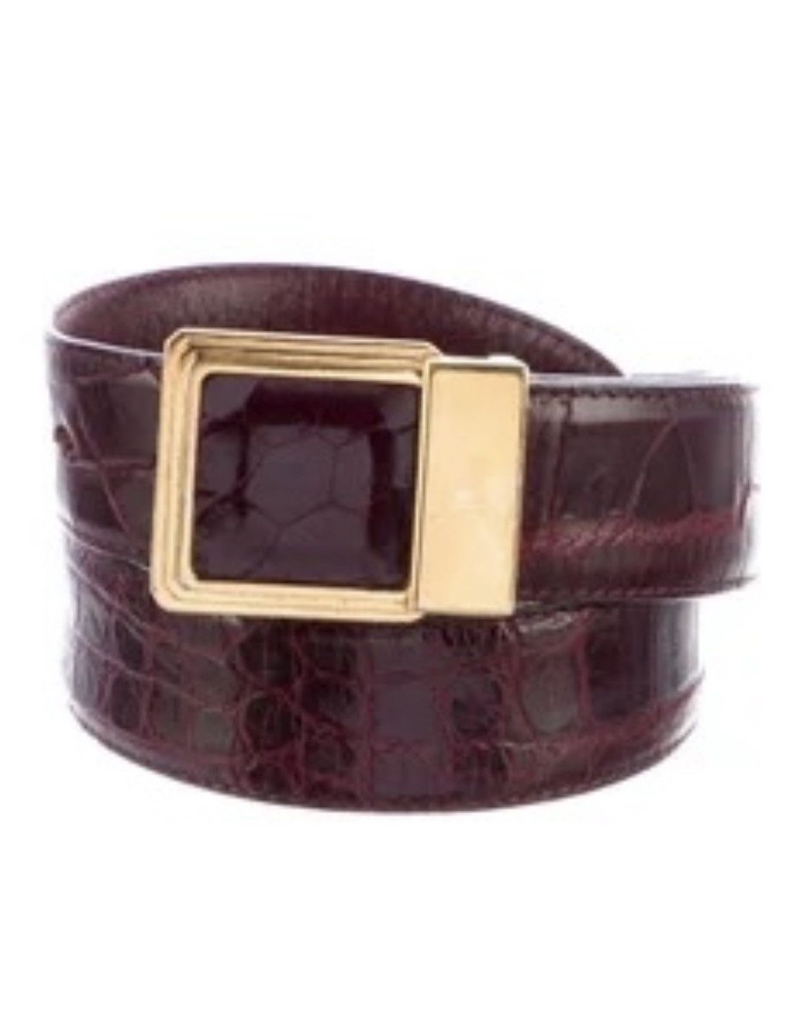 Stefano Ricci Stefano Ricci Red Alligator Belt – 46” Solid Gold Buckle Size 46 - 2 Thumbnail