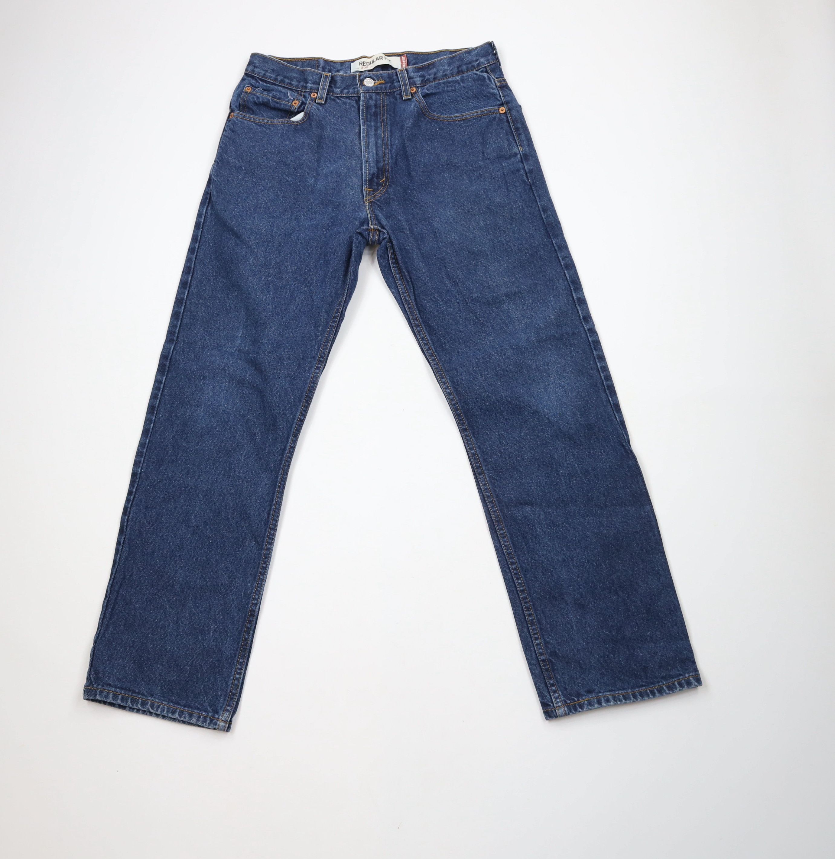 Levi's × Vintage Vintage Y2K Levis 505 Regular Fit Denim Jeans Blue Cotton Size US 33 - 1 Thumbnail