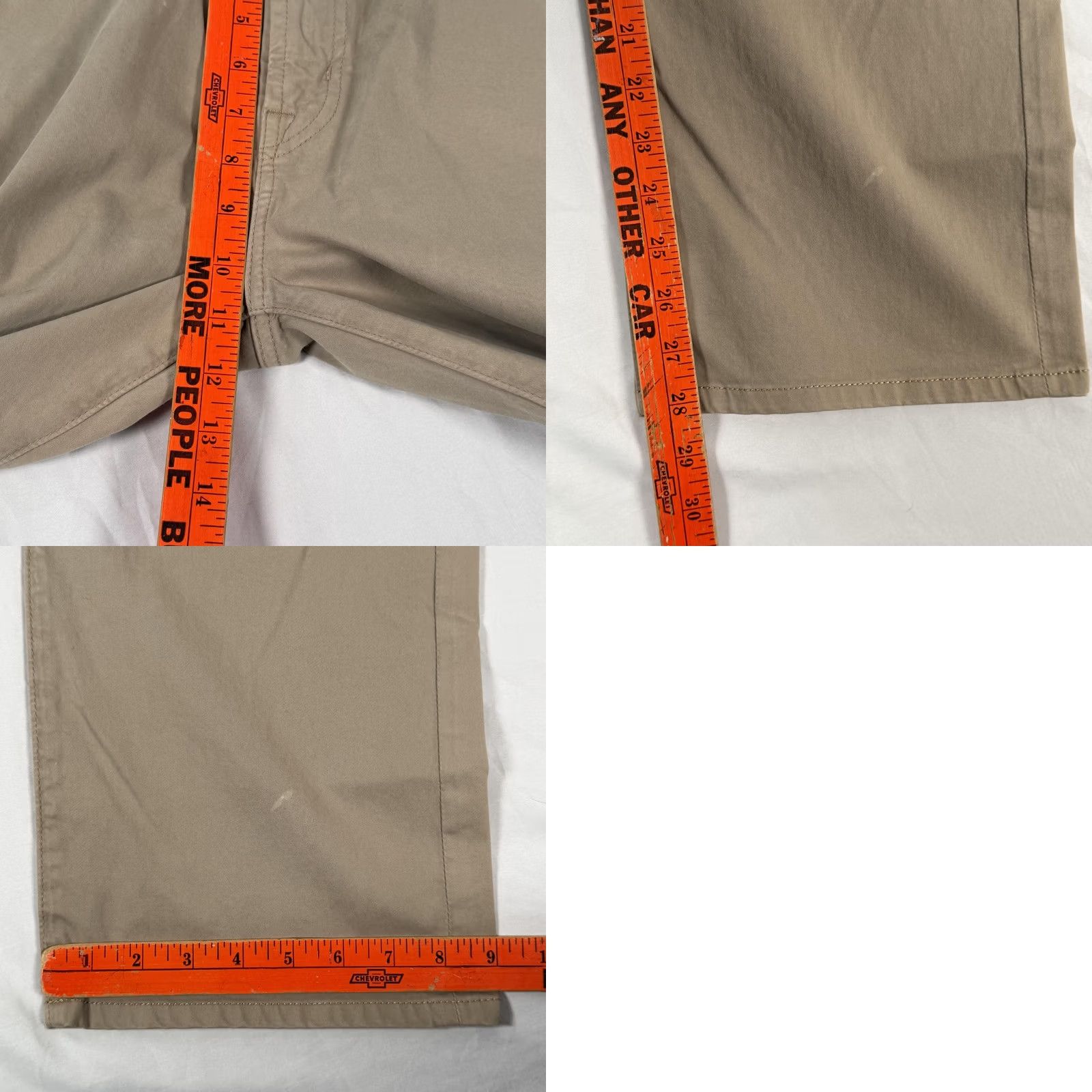 Vintage AG Adriano Goldschmied The Protégé Jeans Mens 37x28 Beige Straight Stretch USA Size US 36 / EU 52 - 9 Thumbnail