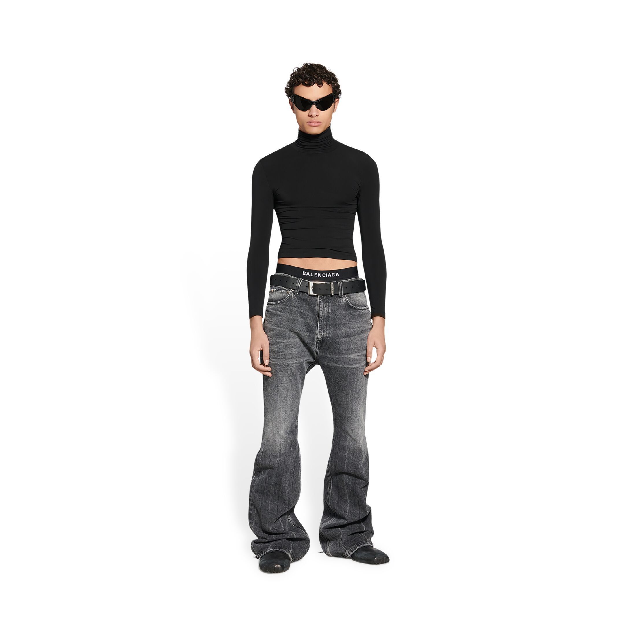 Balenciaga Grey FW22 Runway "The Lost Tape" Flared Jeans Size US 32 / EU 48 - 2 Thumbnail