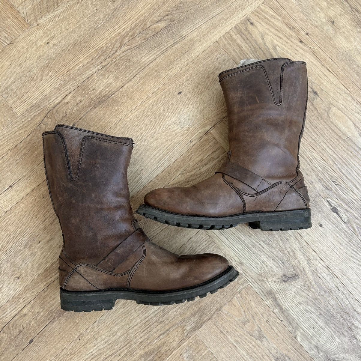 Caterpillar Caterpillar Engineer Western Brown Leather Boots Size US 10 / EU 43 - 4 Thumbnail