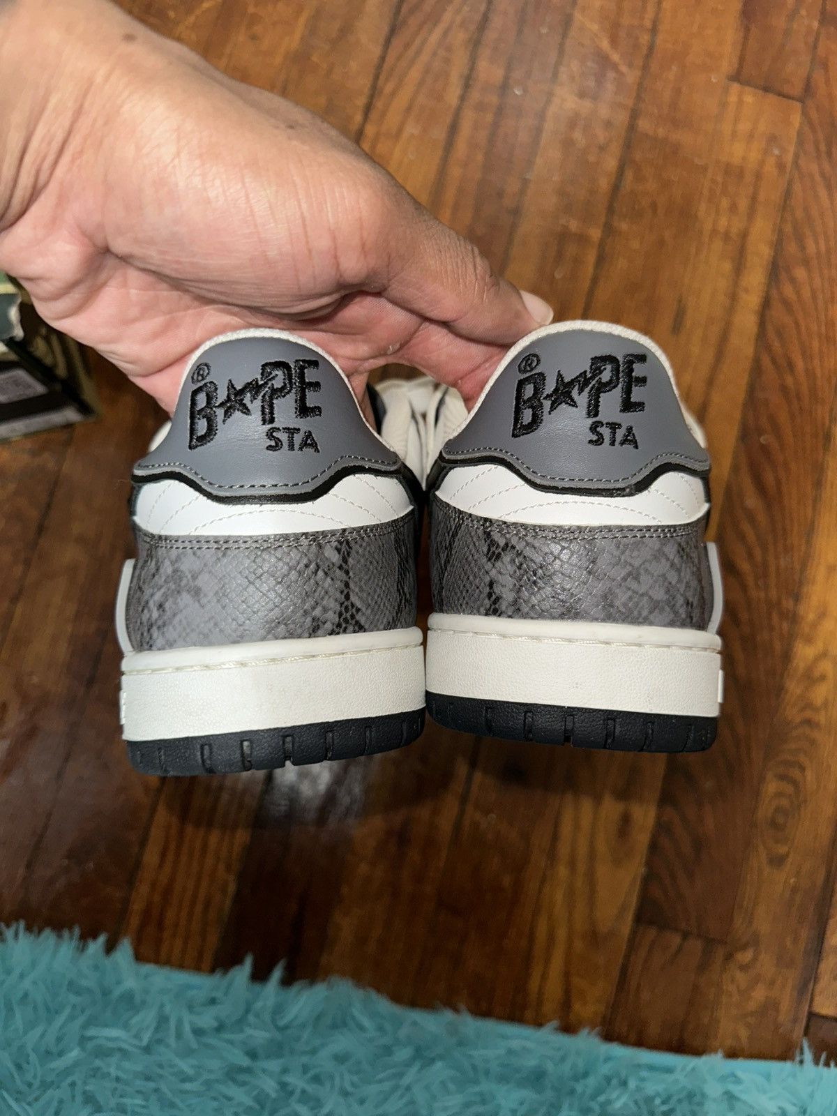 Bape A Bathing Ape Sk8 Sta #1 Black Snakeskin Size US 11 / EU 44 - 4 Thumbnail