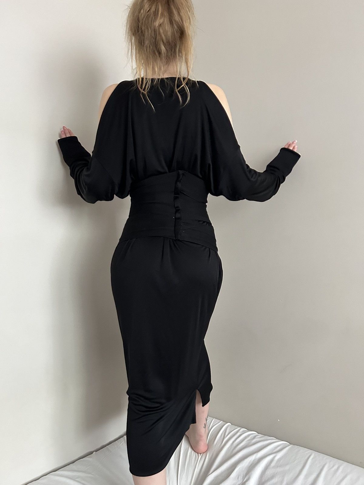 Yves Saint Laurent SS01 Vintage Tom Ford for YSL Runway Dress with Bondage Belt Size M / US 6-8 / IT 42-44 - 9 Thumbnail