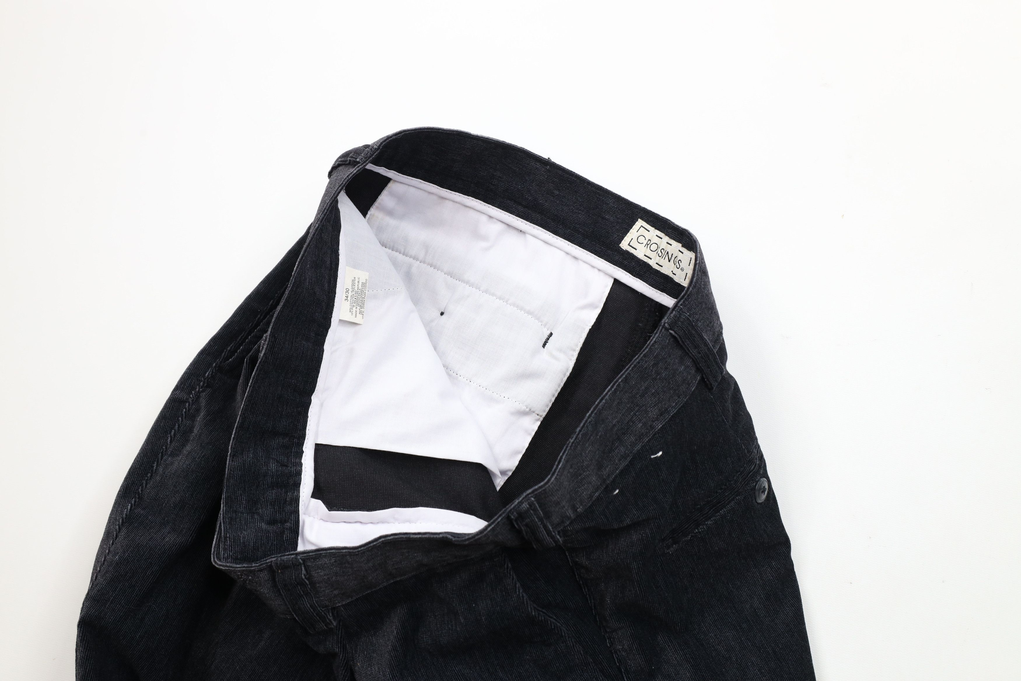 Vintage Vintage 90s Streetwear Corduroy Pleated Chino Pants Gray Size US 34 / EU 50 - 8 Thumbnail