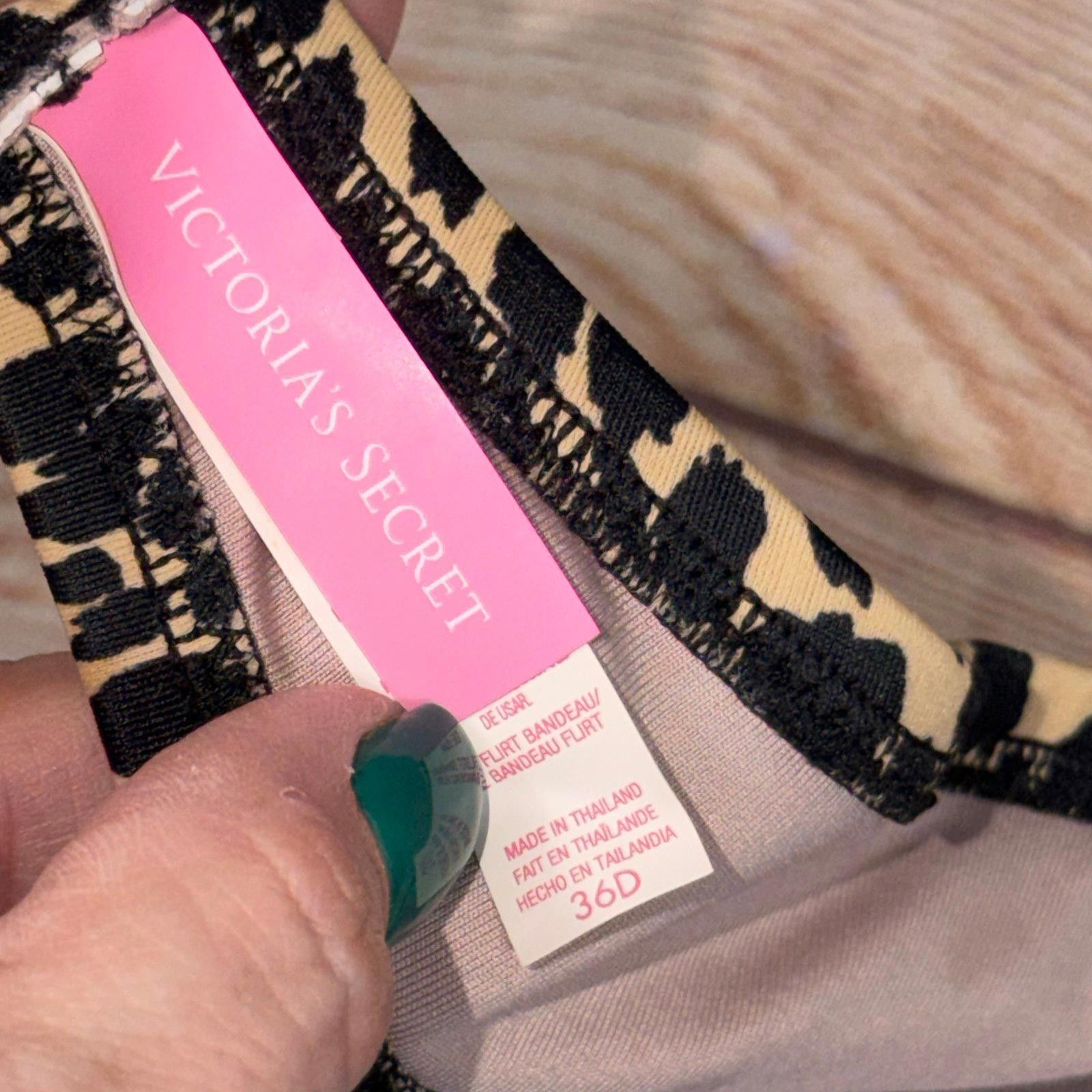 Other Victoria's Secret 36D Leopard Print Bikini Top Size ONE SIZE - 8 Thumbnail