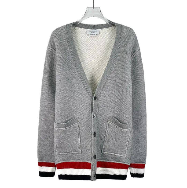 Thom Browne Thom Browne Grey Cardigan for Men 0089 Size US XS / EU 42 / 0 - 1 Thumbnail