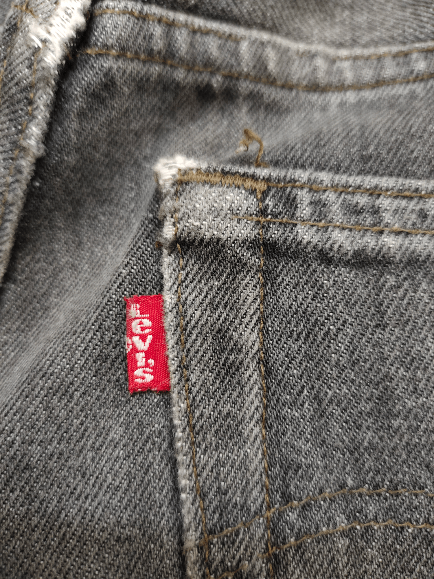 Vintage 90s Levis 501 Black Faded Made In Usa Denim Jeans