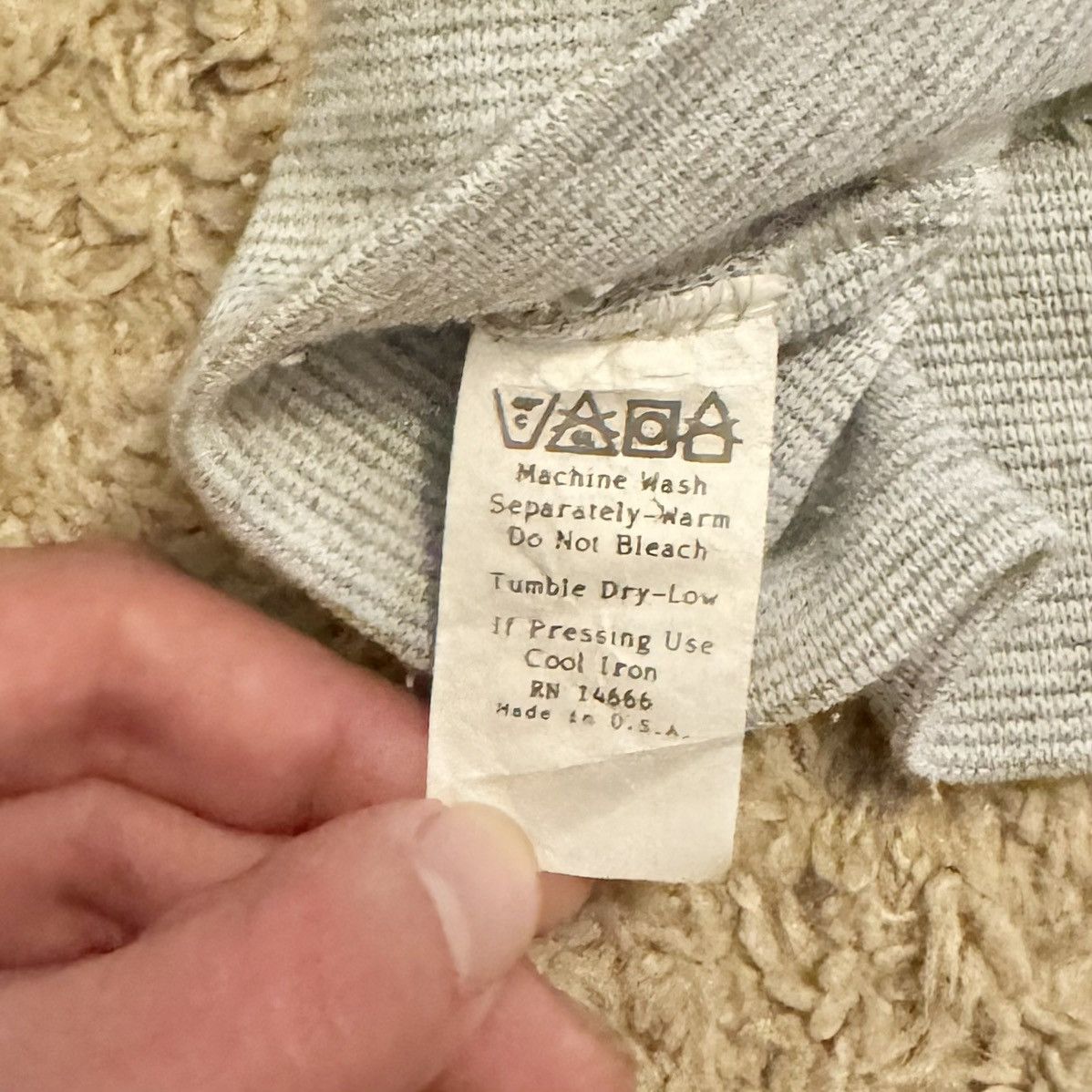 Vintage TRUE VINTAGE 80s GREY BLANK HOODIE! Size US L / EU 52-54 / 3 - 4 Thumbnail
