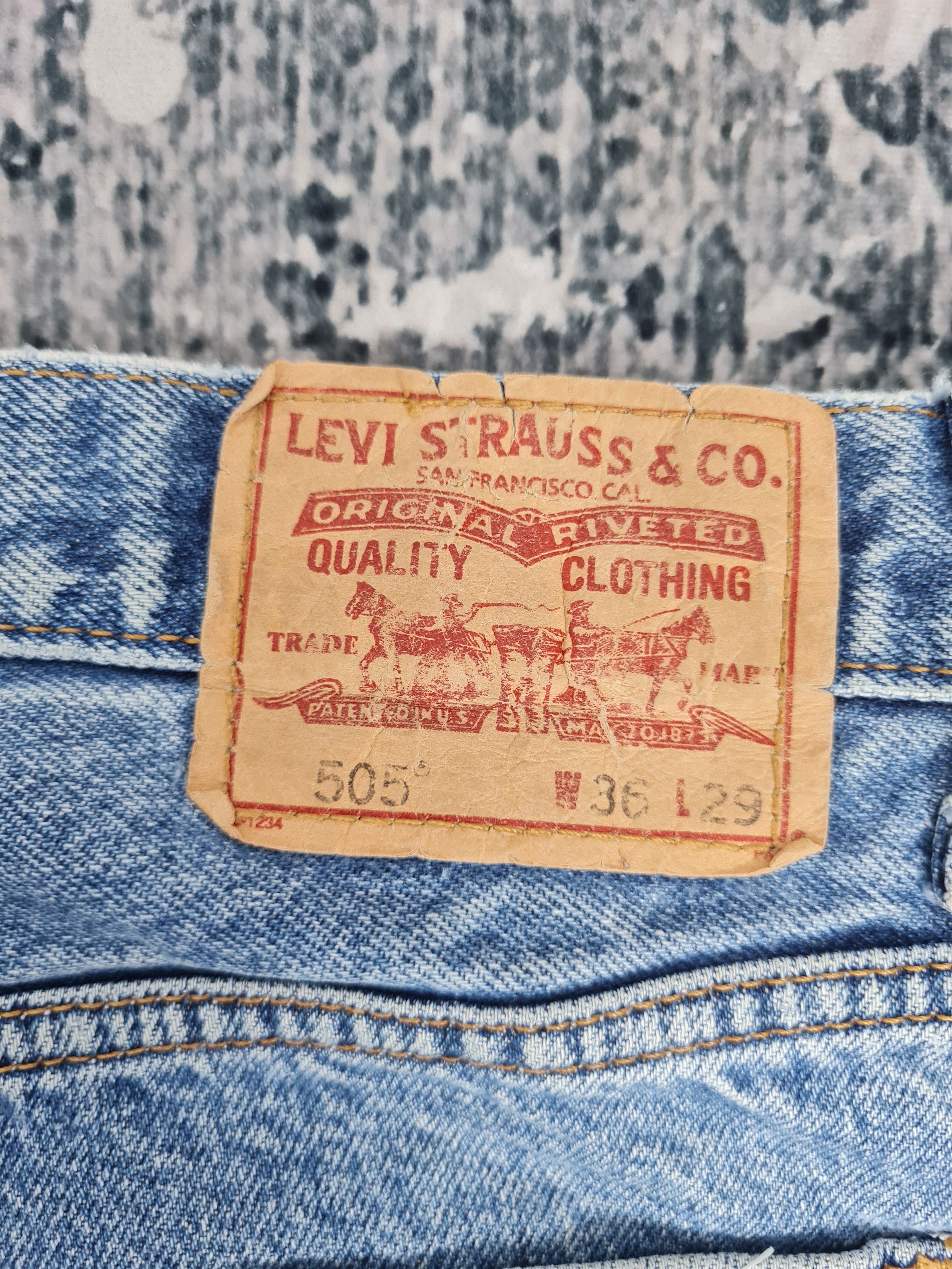 Levi's Vtg LEVIS 505 Single R Faded Cropped Jeans L0351 Size 36X28 Size US 36 / EU 52 - 11 Thumbnail