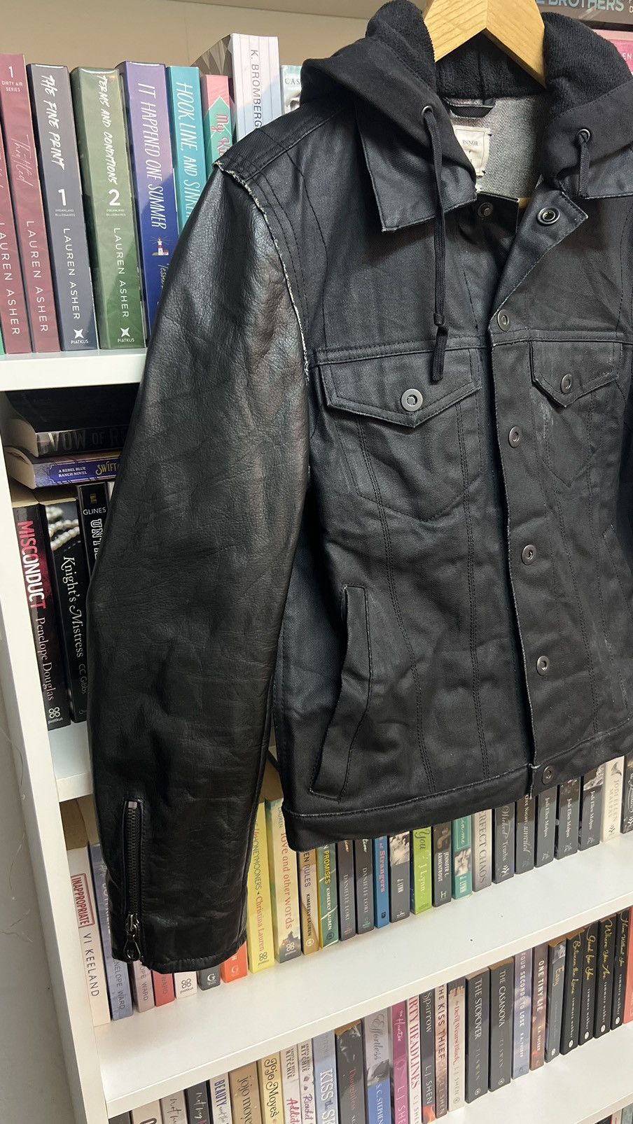 En Noir En Noir X Gap Wax Denim + Leather Jacket Size US S / EU 44-46 / 1 - 4 Thumbnail