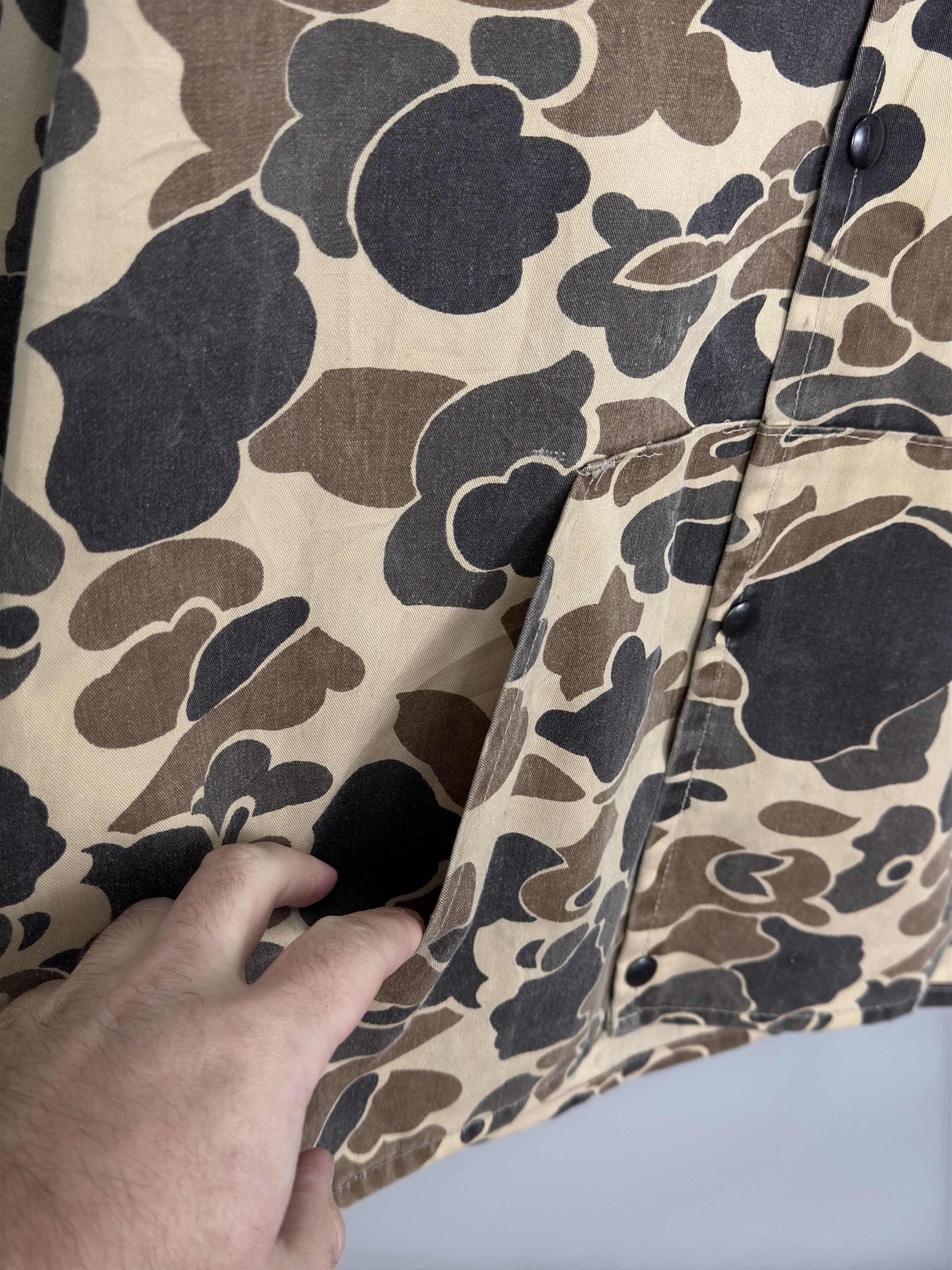 Vintage Vintage WW2 Sno King Duck Camouflage Hooded Jacket Made USA Size US L / EU 52-54 / 3 - 4 Thumbnail