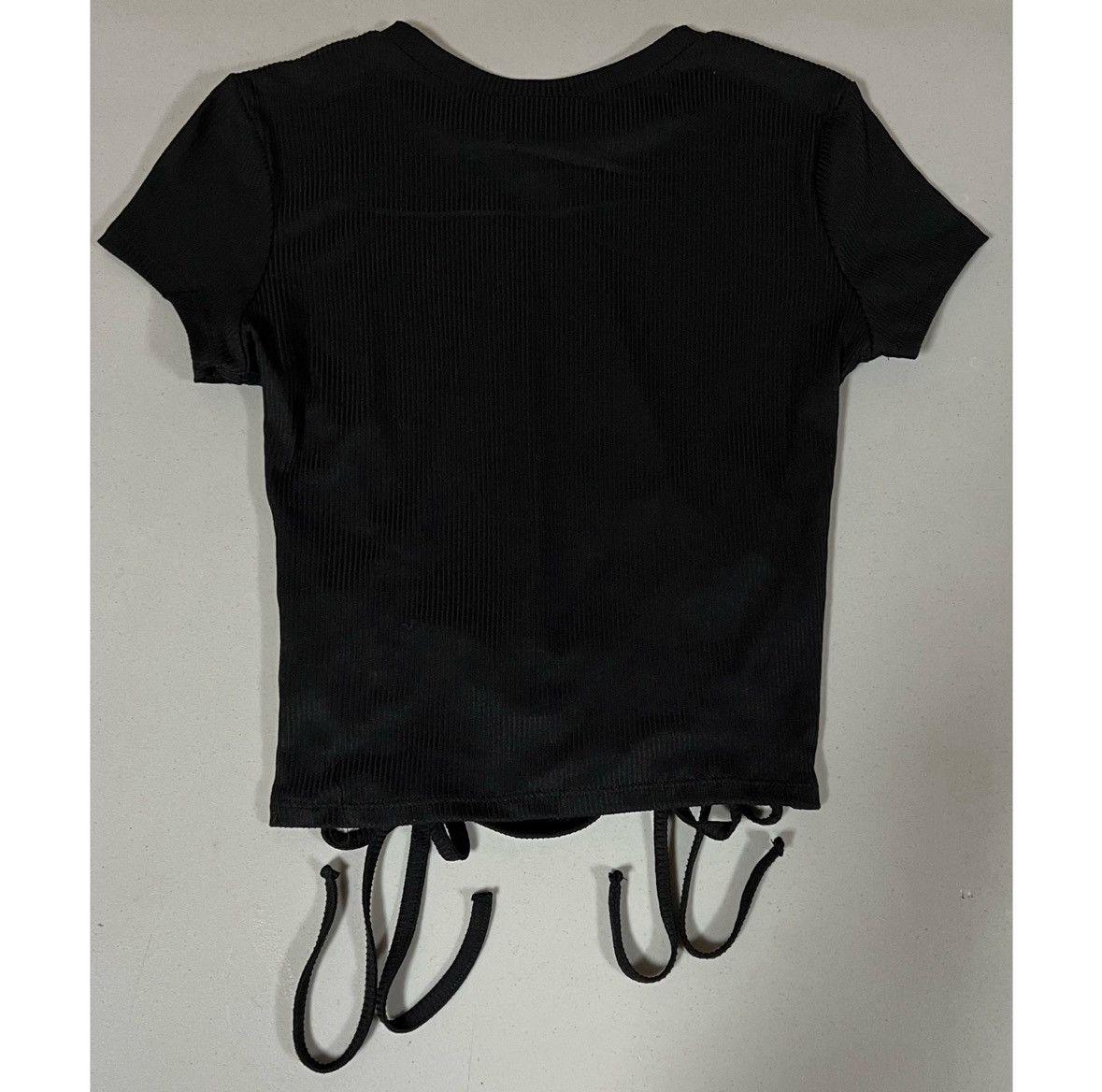 PRINCESS POLLY Just Polly Black Ruched Short Sleeve Tee T-Shirt Top Size M🖤 Size M / US 6-8 / IT 42-44 - 4 Thumbnail