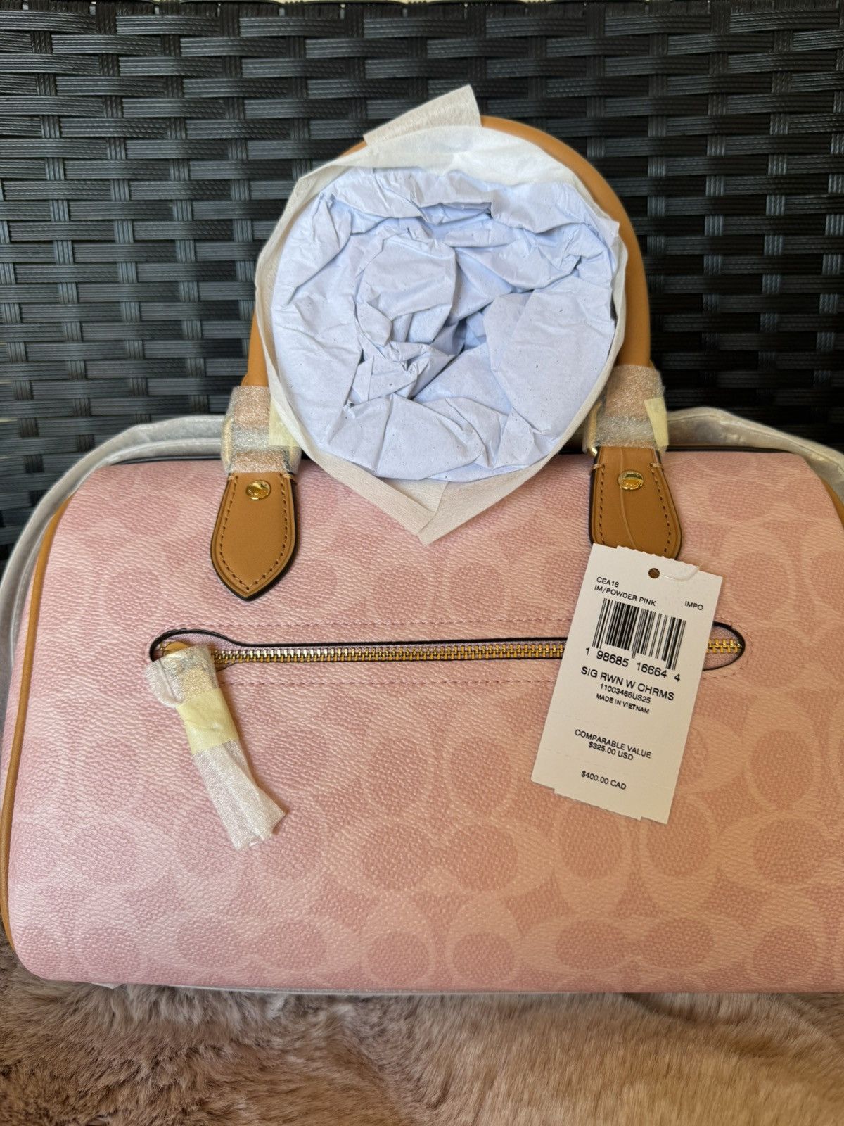 Coach Coach Rowan Satchel Bag Signature Powder Pink CEA18 Size ONE SIZE - 4 Thumbnail