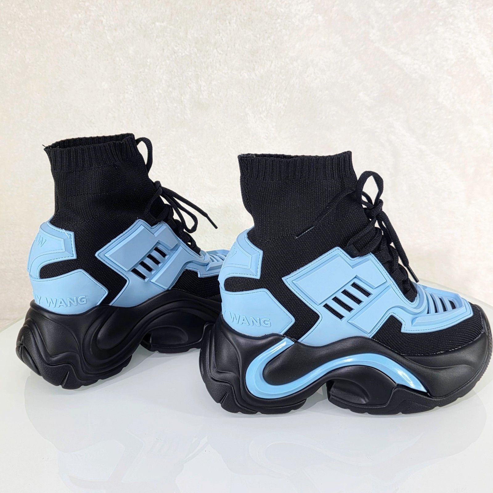 Other Wang Jupiter Damson Pull On Knit Platform Sneaker Boots 4" H Size US 8 / IT 38 - 1 Thumbnail