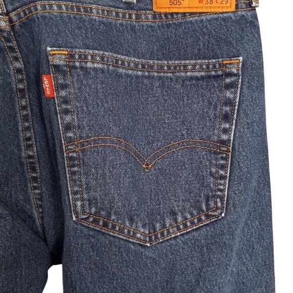 Levi's Levis 505 Size 38x29 Mens Regular Fit Straight Leg Jeans Blu Size US 38 / EU 54 - 7 Thumbnail
