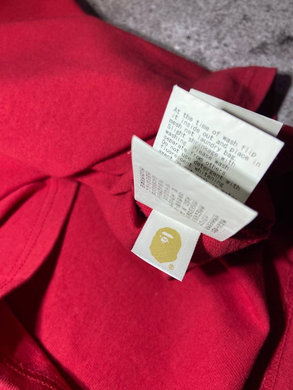 Bape BAPE College Logo Heavyweight Tee Red A Bathing Ape Size XL Size US XL / EU 56 / 4 - 17 Thumbnail