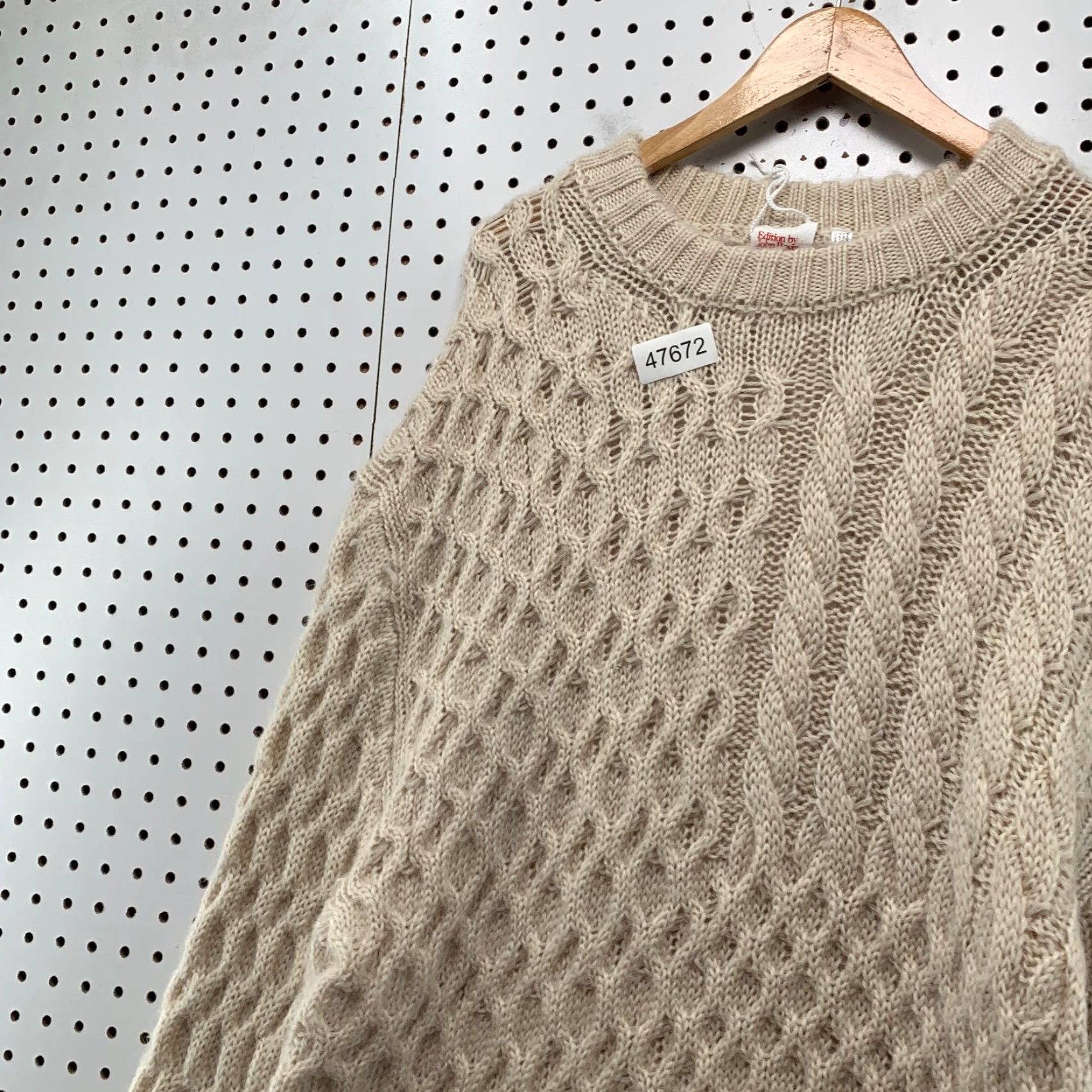 H&M H&M Edition By John Boyega 100% Wool Sweater Womens Large Beige Oversized Size L / US 10 / IT 46 - 5 Thumbnail