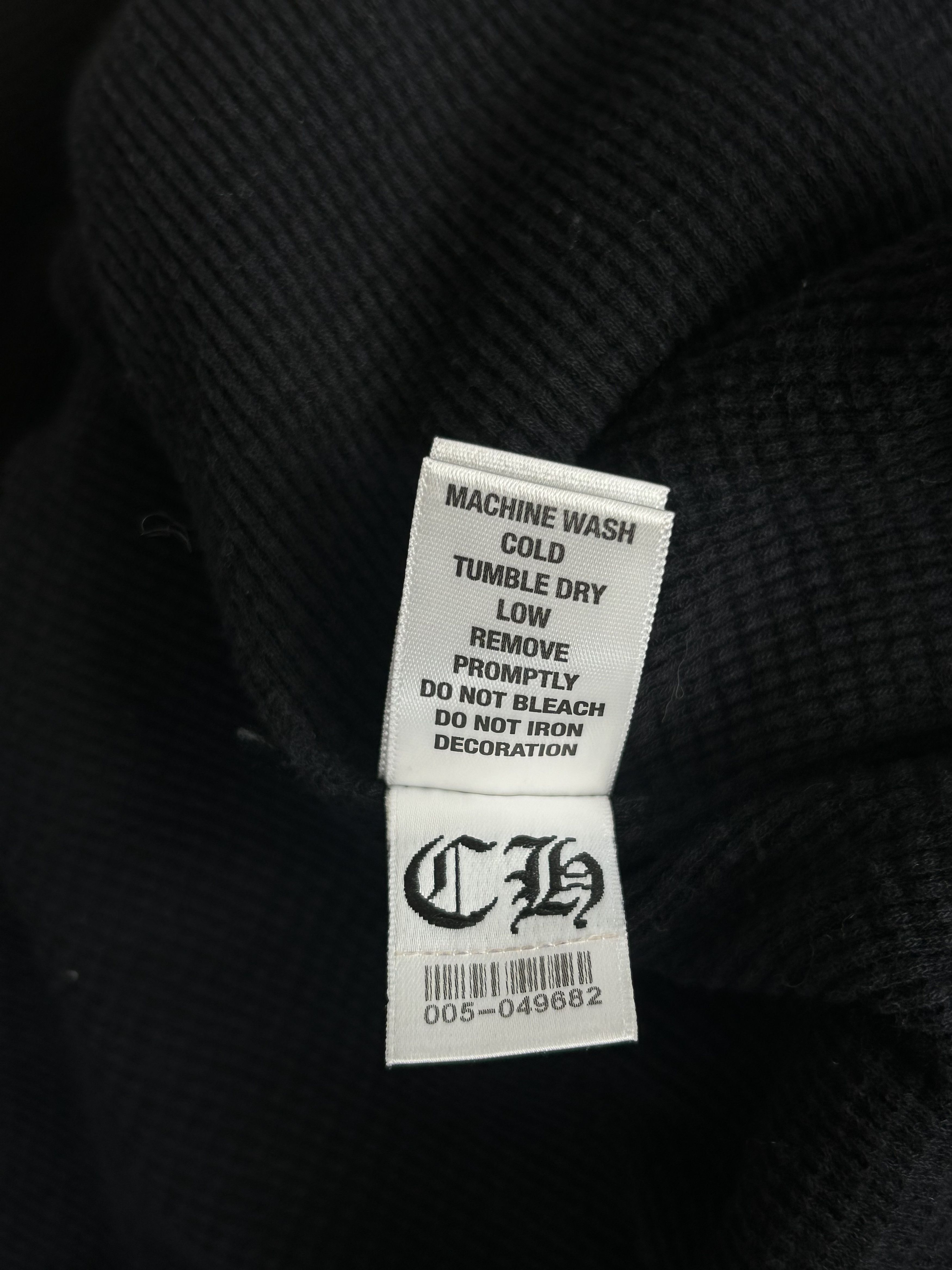 Chrome Hearts Black & White Horseshoe Cross Logo Thermal Zip Up Hoodie Size US S / EU 44-46 / 1 - 6 Thumbnail
