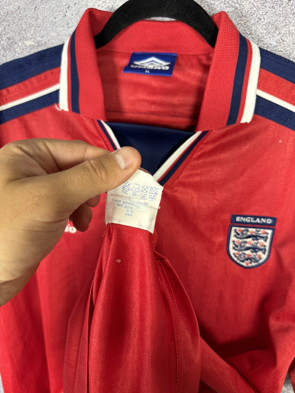 Umbro 90’s England National Team 1992 Umbro Soccer Jersey Size US XL / EU 56 / 4 - 12 Thumbnail