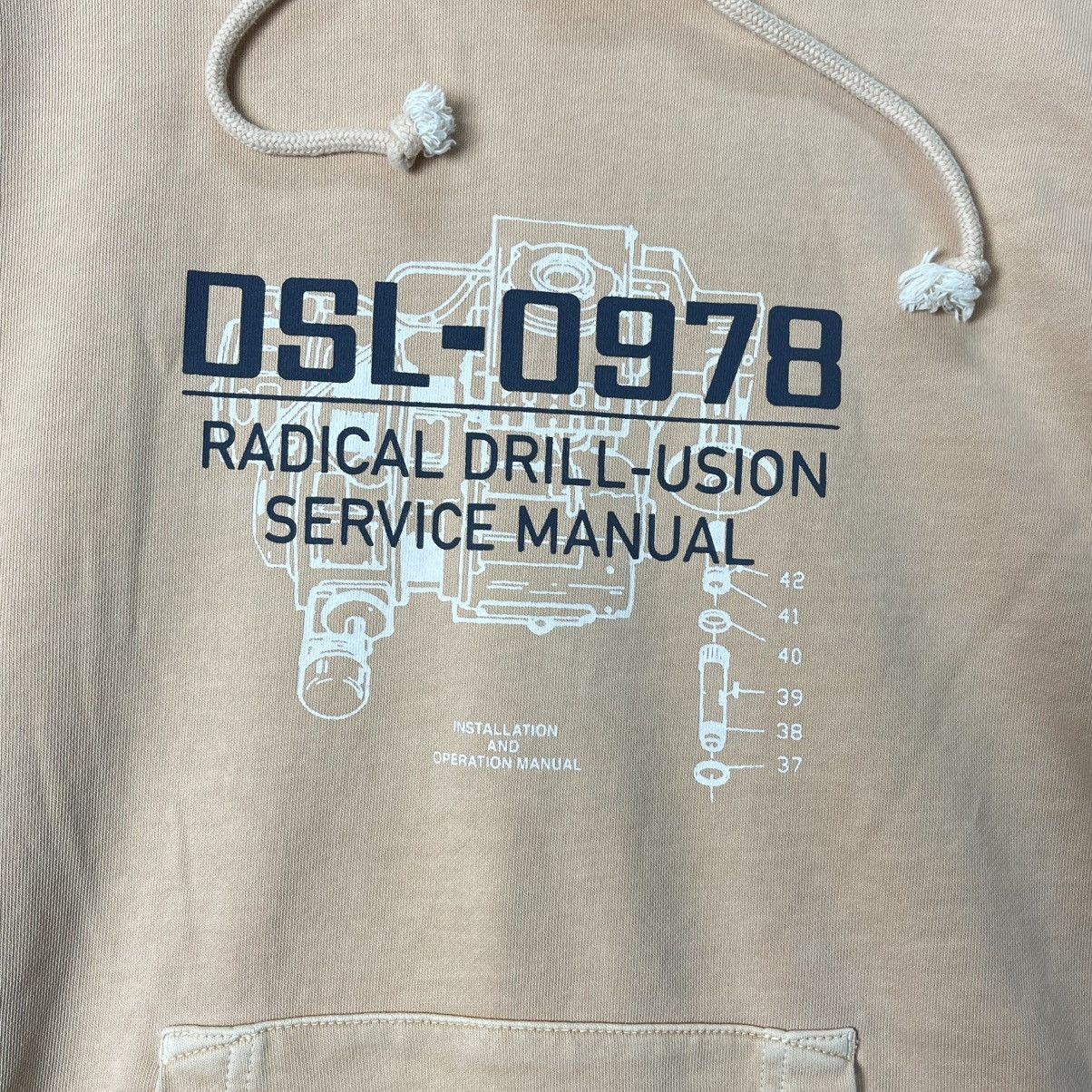 Diesel Diesel DSL-0978 Graphic Pullover Hoodie – Beige (Size M) Size US XS / EU 42 / 0 - 3 Thumbnail