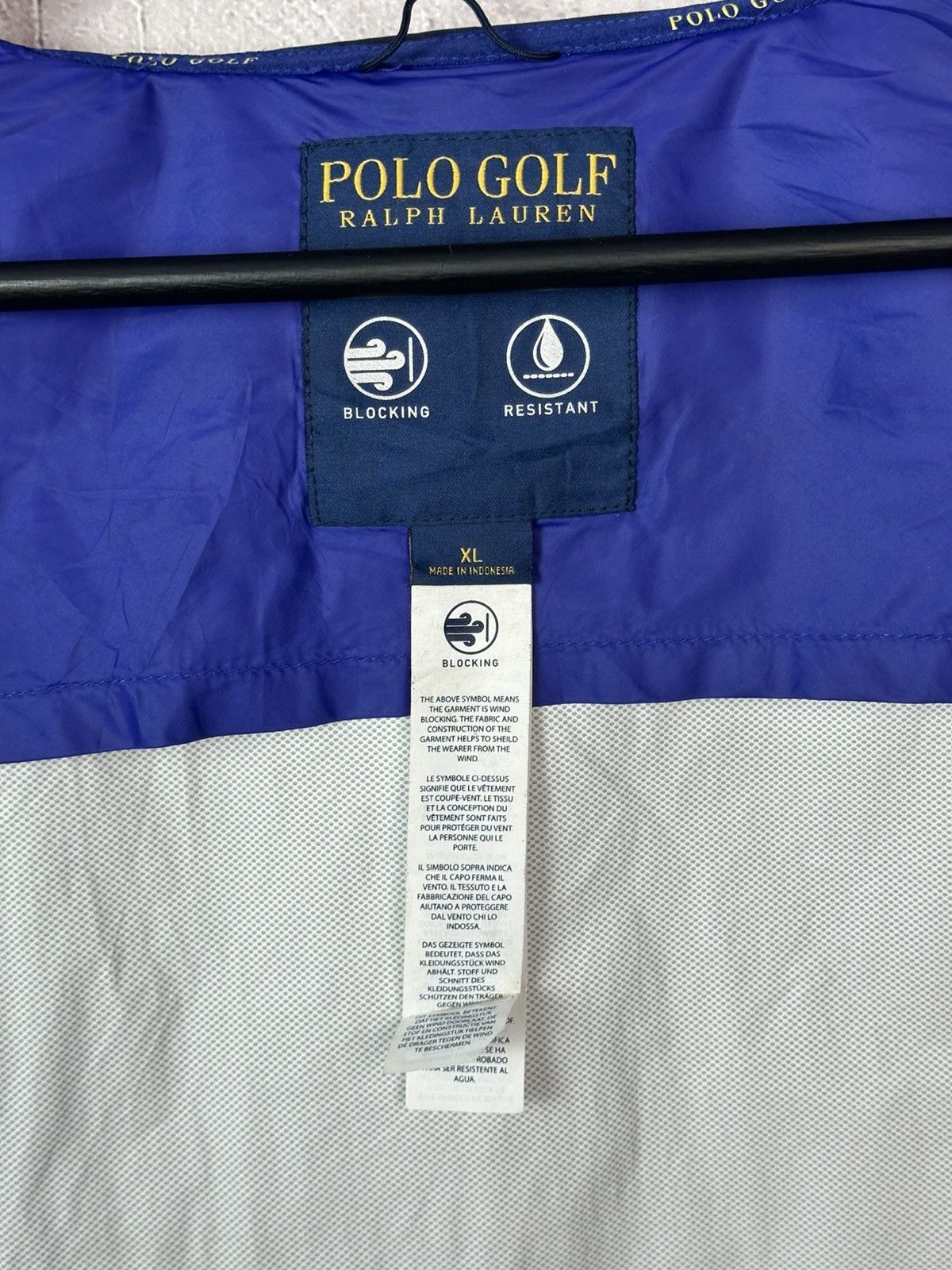 Polo Ralph Lauren Polo Golf Ralph Lauren Wind Water Resistant Blue Nylon Vest Size US XL / EU 56 / 4 - 13 Thumbnail