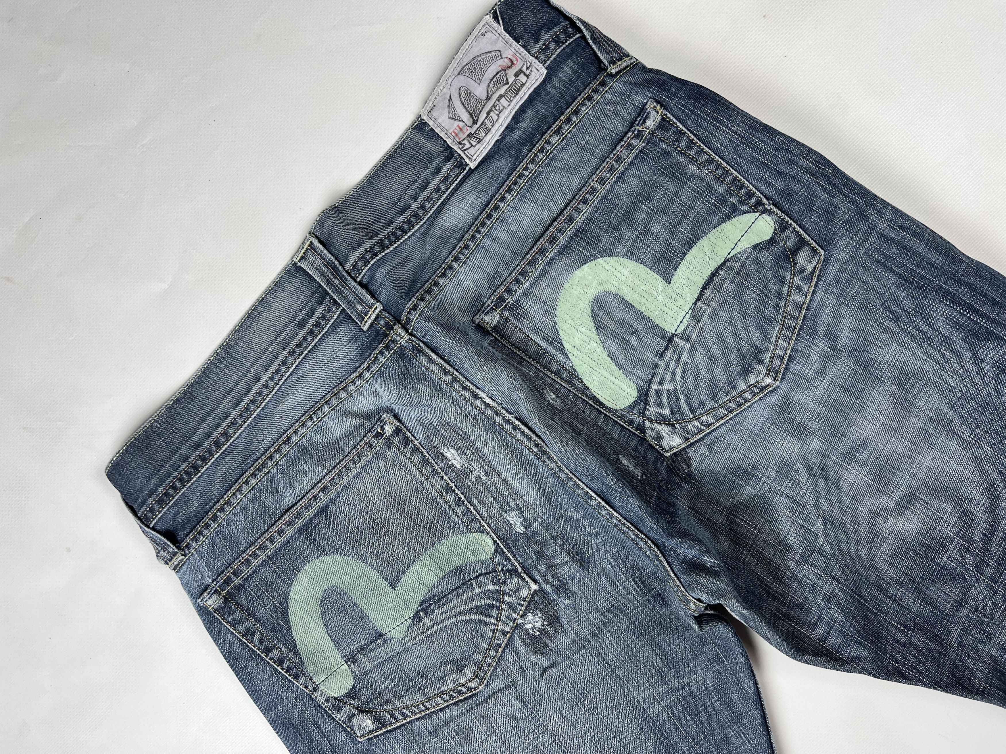 Evisu Evisu Puma Denim Jeans 34/32 Size US 34 / EU 50 - 3 Thumbnail