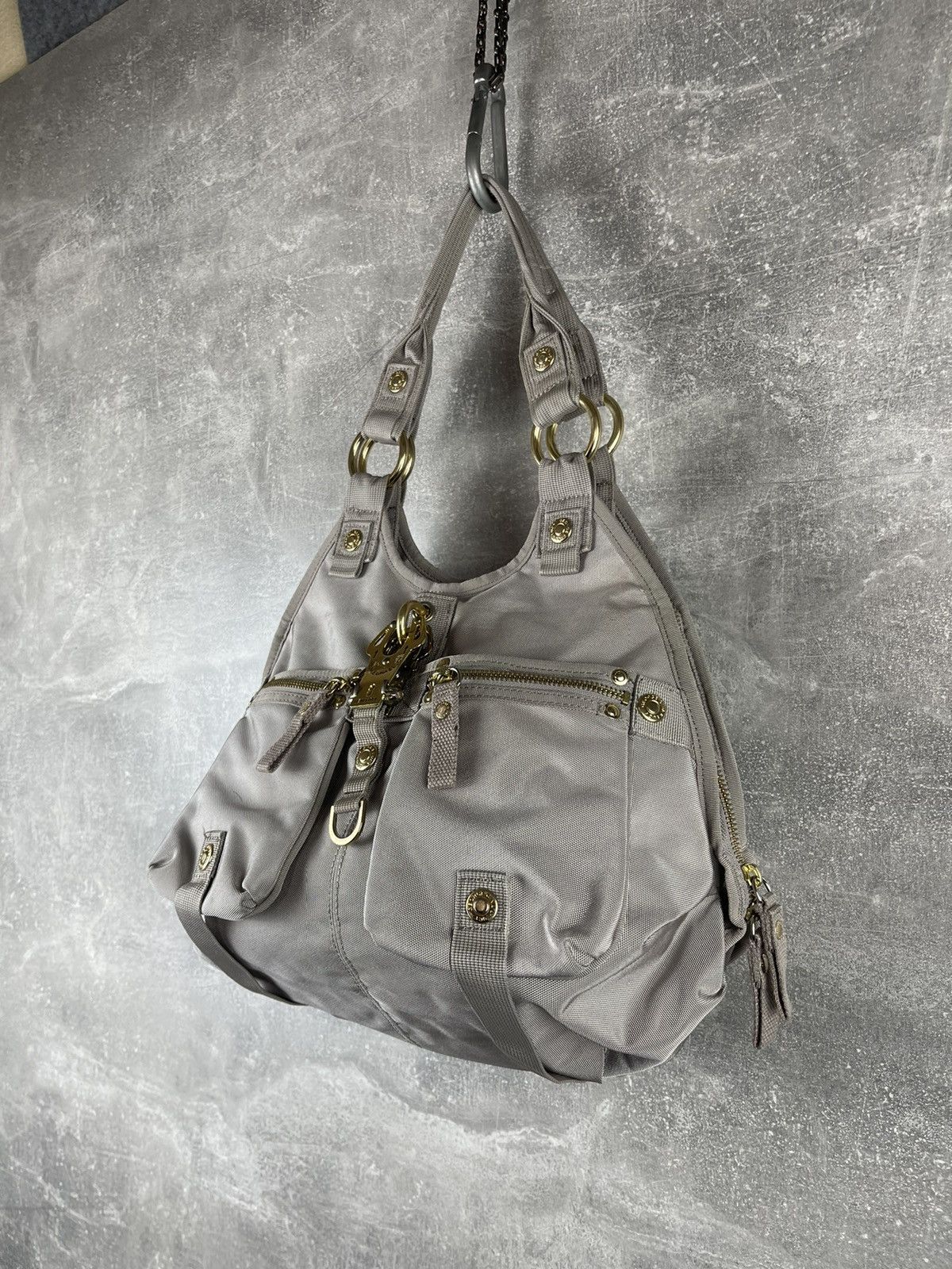 George Gina & Lucy Y2K George Gina & Lucy L04E Affair Nylon Shoulder Bag Grey Size ONE SIZE - 2 Thumbnail