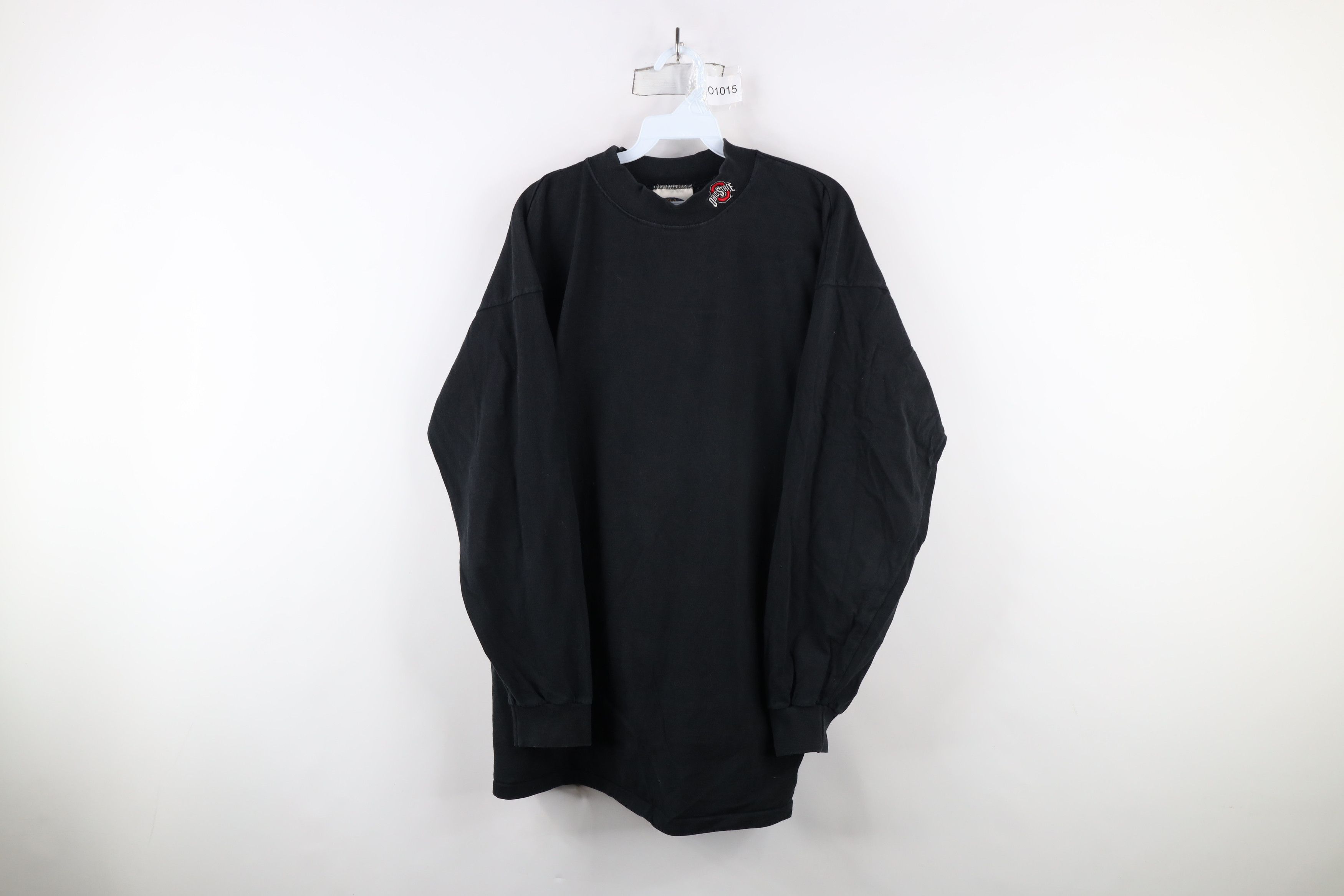 Vintage Vintage 90s Ohio State University Mock Neck T-Shirt USA Size US XL / EU 56 / 4 - 1 Thumbnail