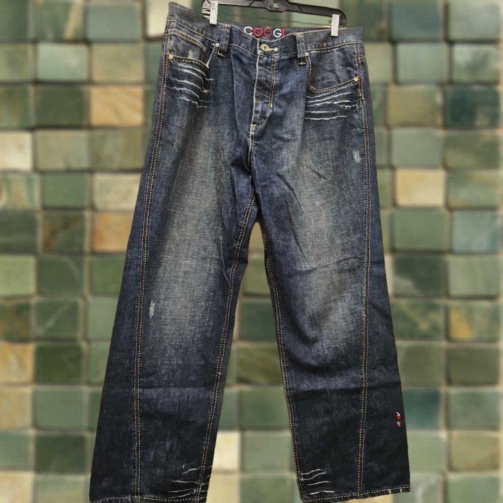 Coogi VINTAGE COOGI Men's Jeans BLUE Denim Relaxed Straight Leg Hip Hop Sz 40x34 Y2K Size US 40 / EU 56 - 1 Thumbnail