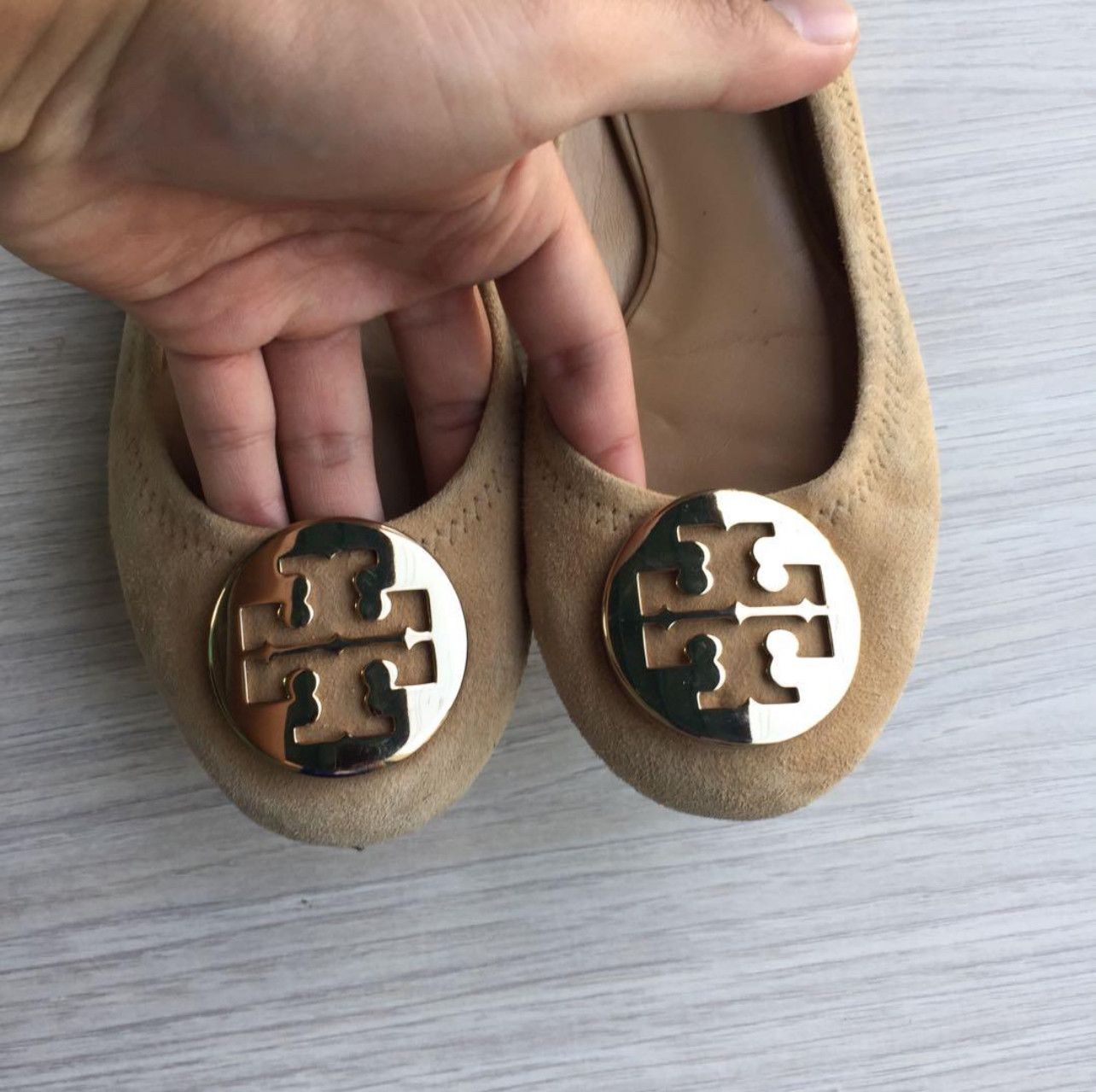 Tory Burch Tory Burch Minnie Travel Tan Brown Suede Ballet Flats Women Size US 5 / IT 35 - 2 Thumbnail