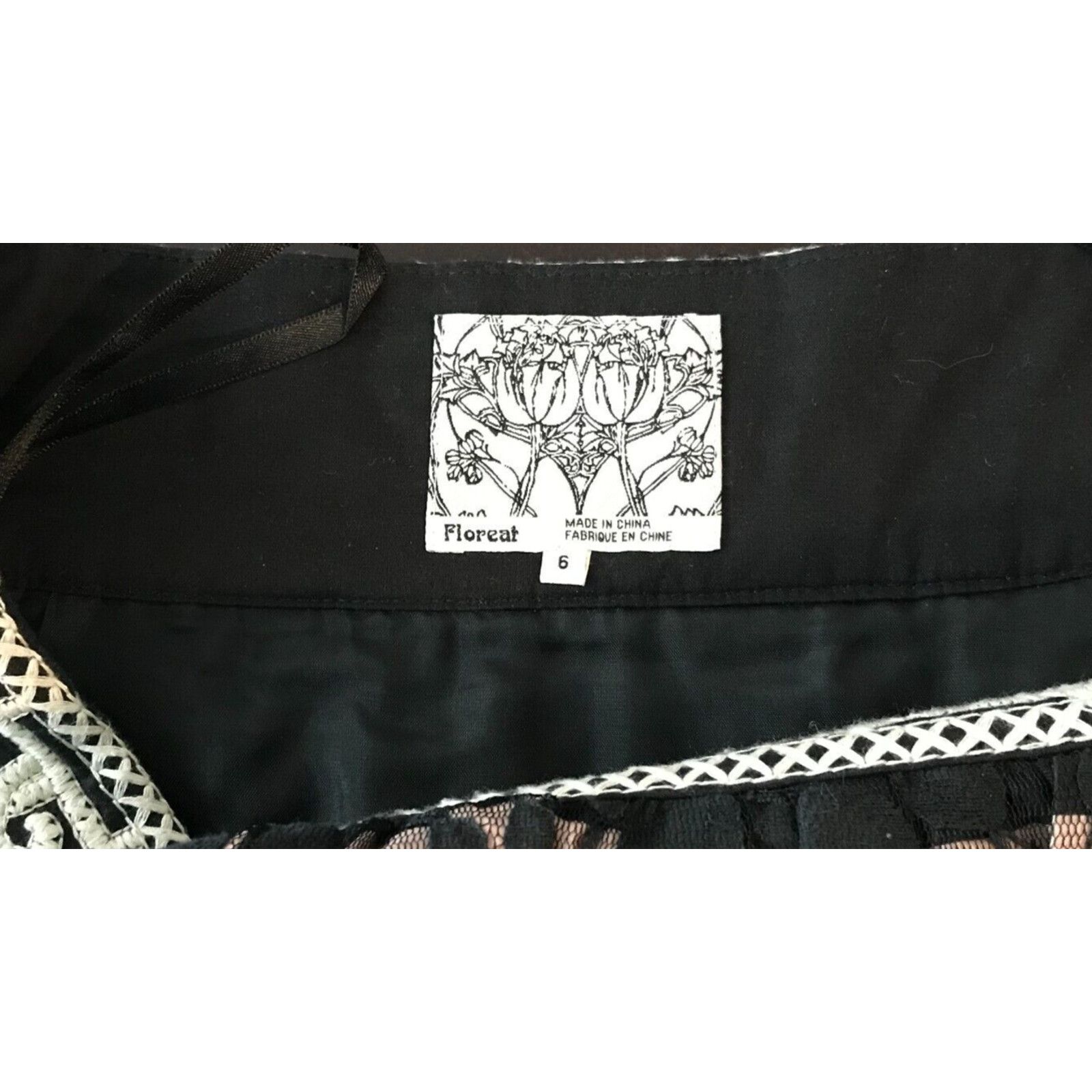 Anthropologie Anthropologie Floreat Charente Striped Lace A-Line Skirt Size 28" / US 6 / IT 42 - 6 Thumbnail
