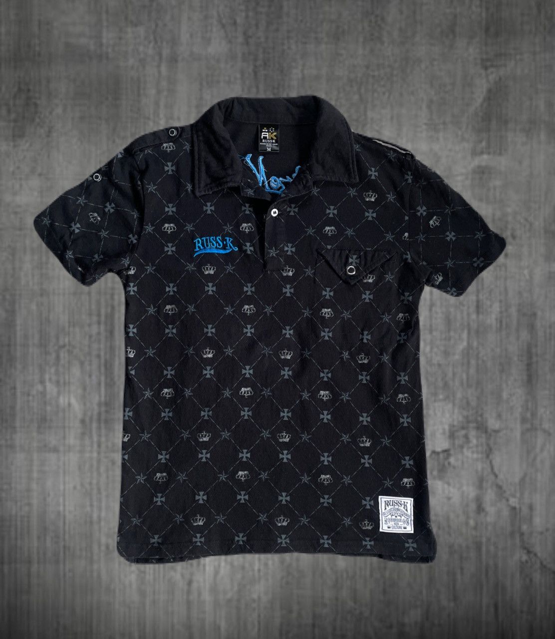 If Six Was Nine 2000s Japanese archive Vkei Gyaruo Emblem Slim-Fit 