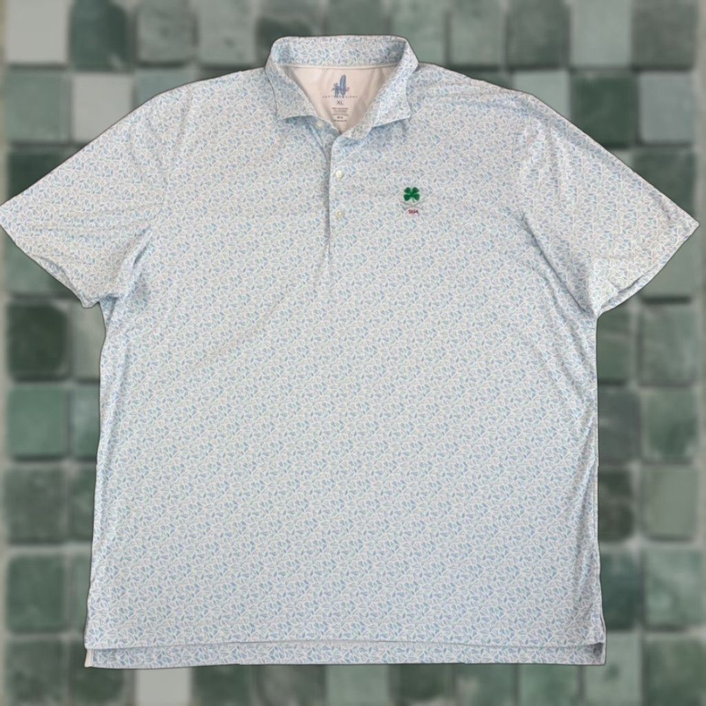 johnnie-O johnnie-O Morris County Golf Club Featherweight Performance Polo XL White Mens Polo Size US XL / EU 56 / 4 - 1 Thumbnail