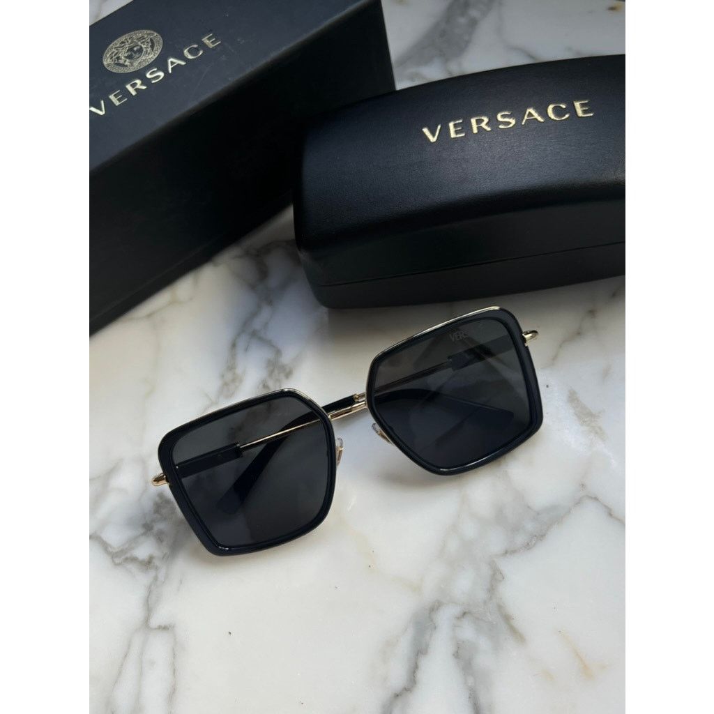 NEW Versace VE2261 Square Sunglasses in Black Gold